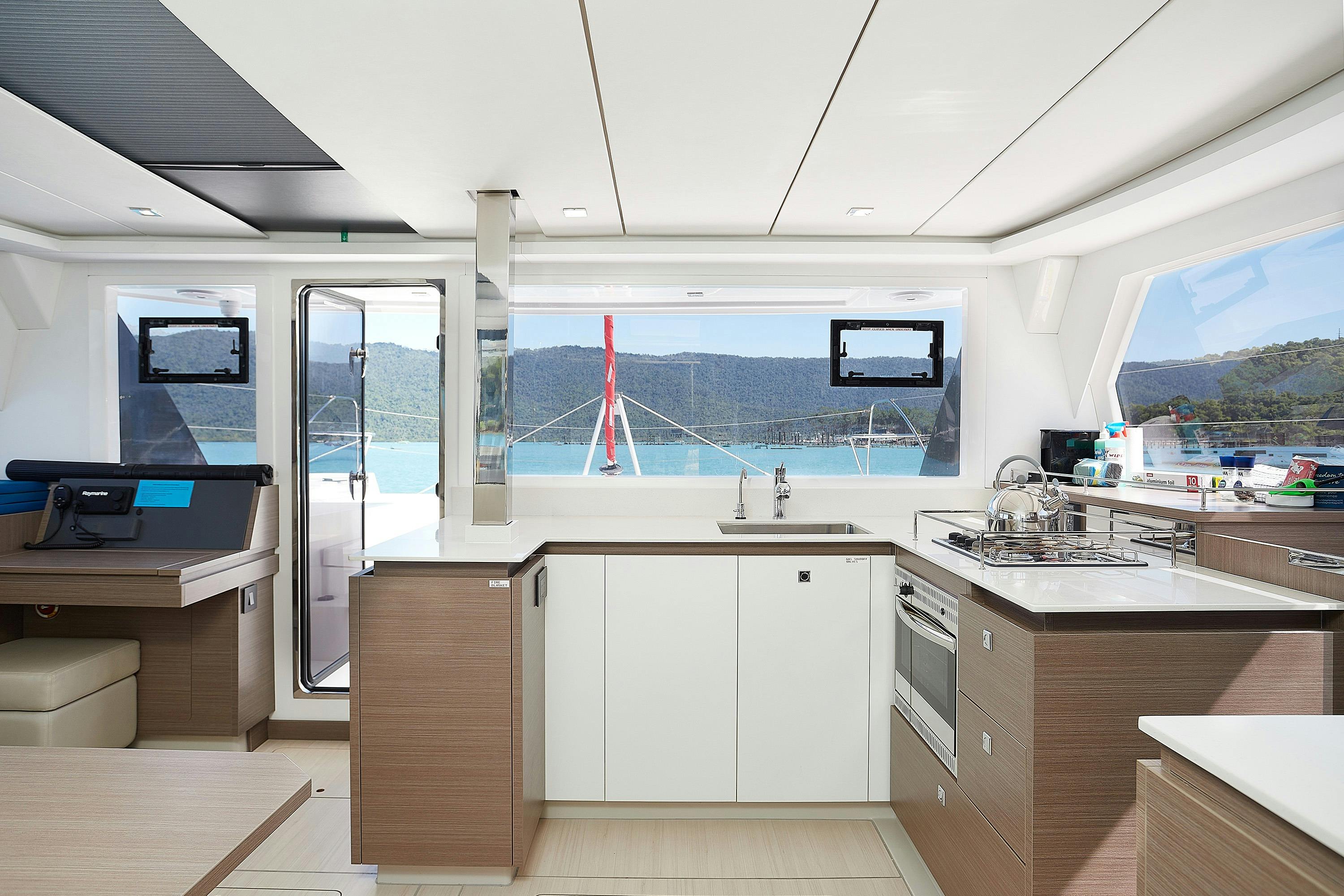 Galley and saloon looking towards bow