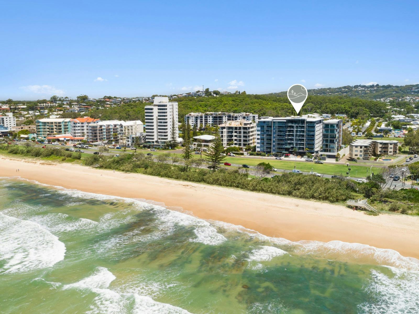 Located directly across the road from the beach