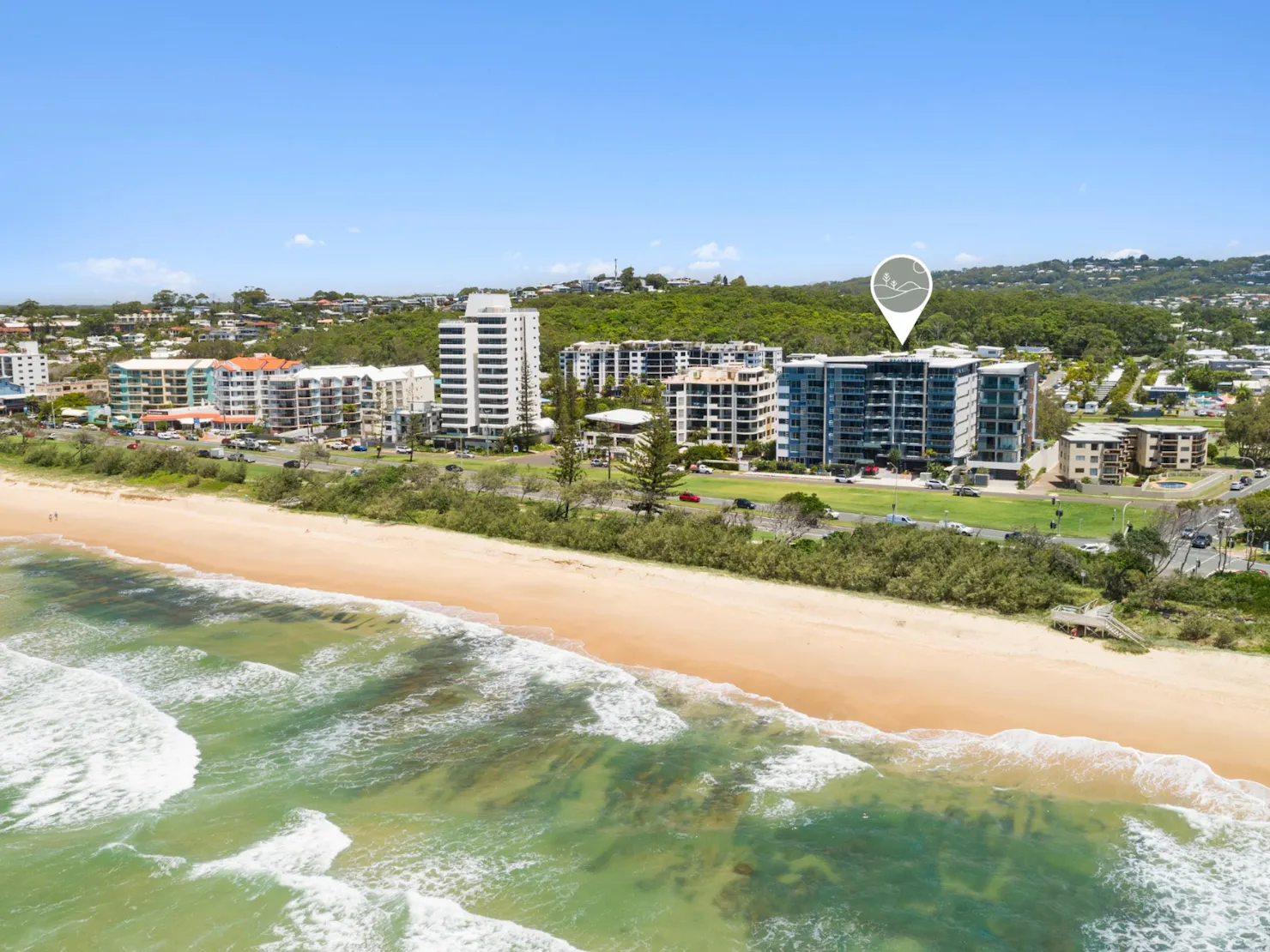 Located directly across the road from the beach