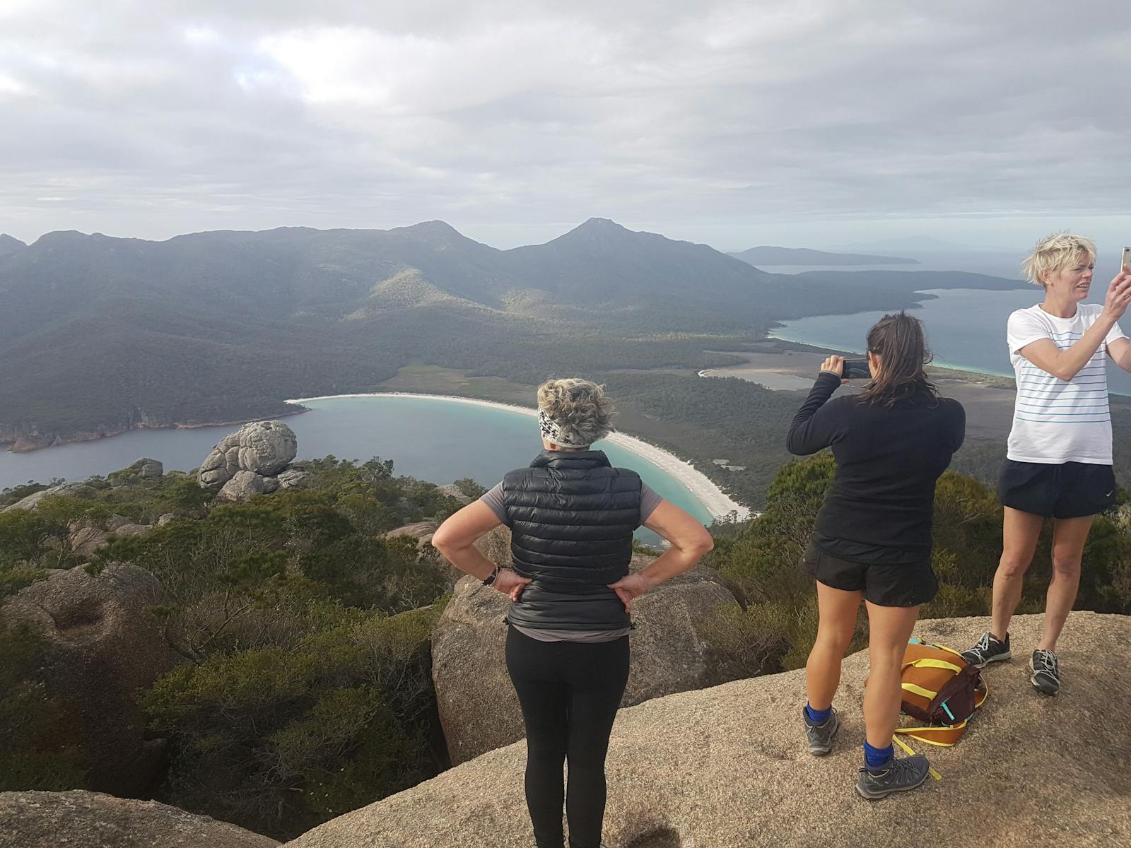 View from the saddle on the Freycinet & Wineglass Bay Pack-Free Walk by Life's An Adventure
