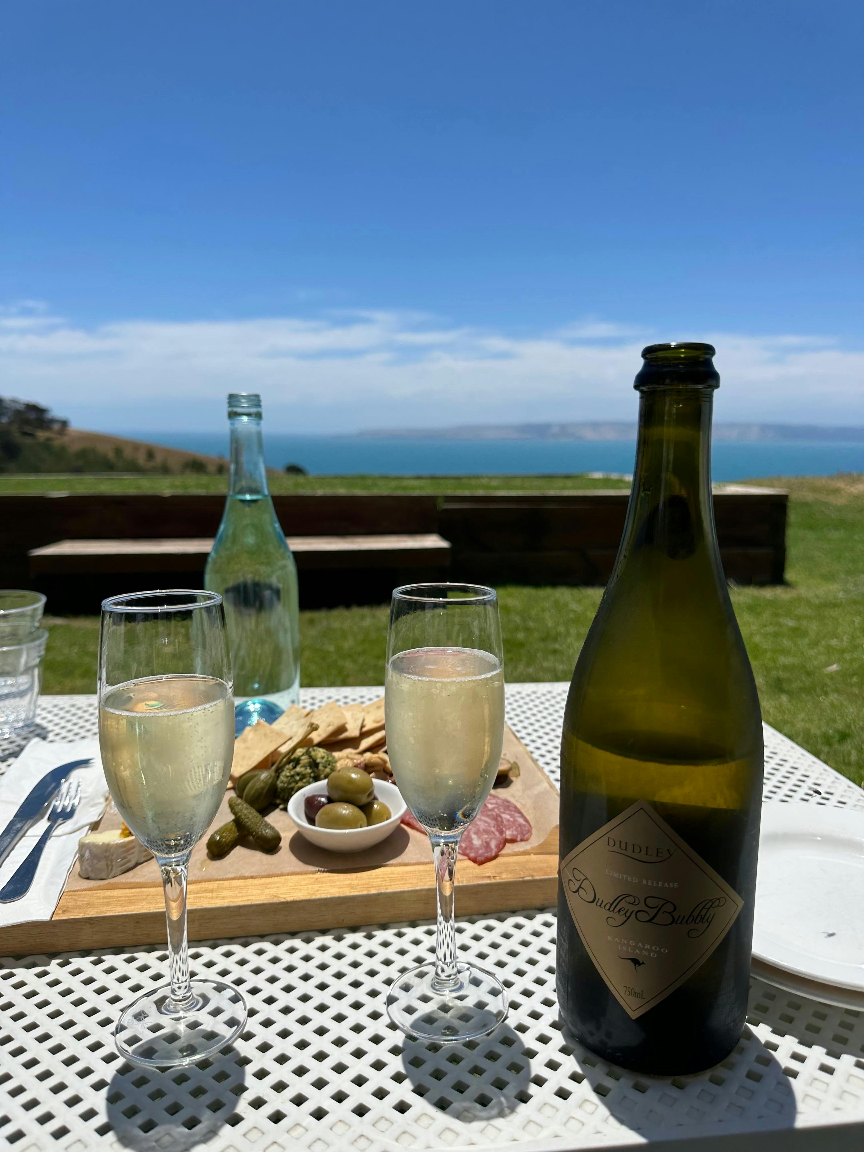 the spectacular view at lunch