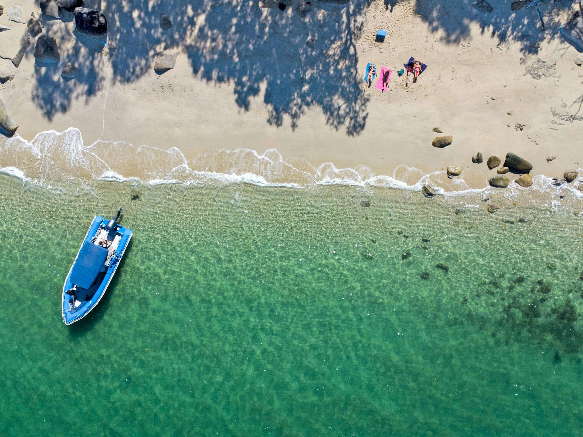 Drone view of coconuts beach Drone view of coconuts beach