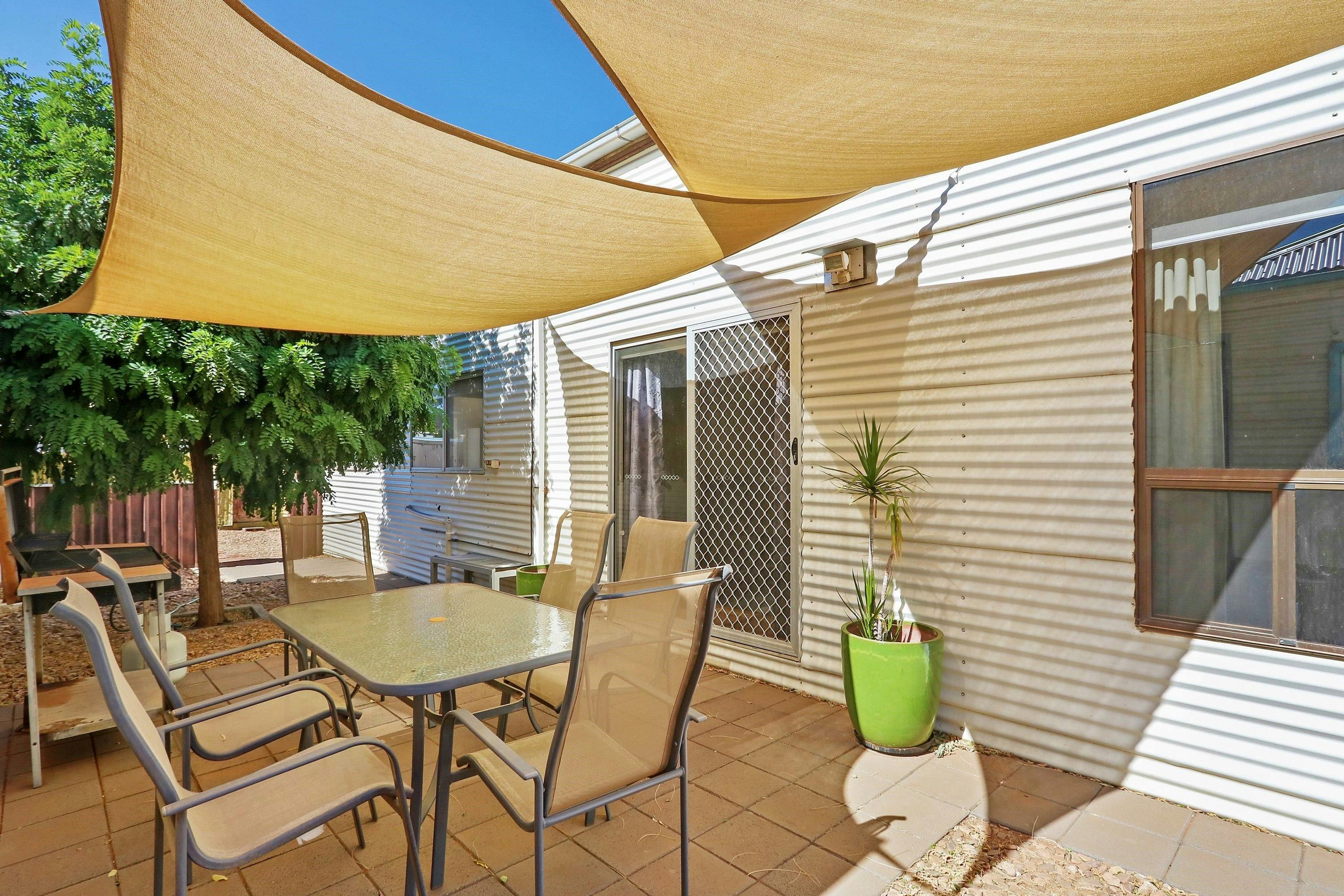 Private courtyard barbecue and outdoor dining