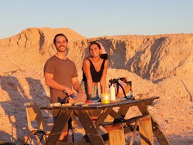 Have some delightful snacks while watching the sunset and waiting for the stars to come up