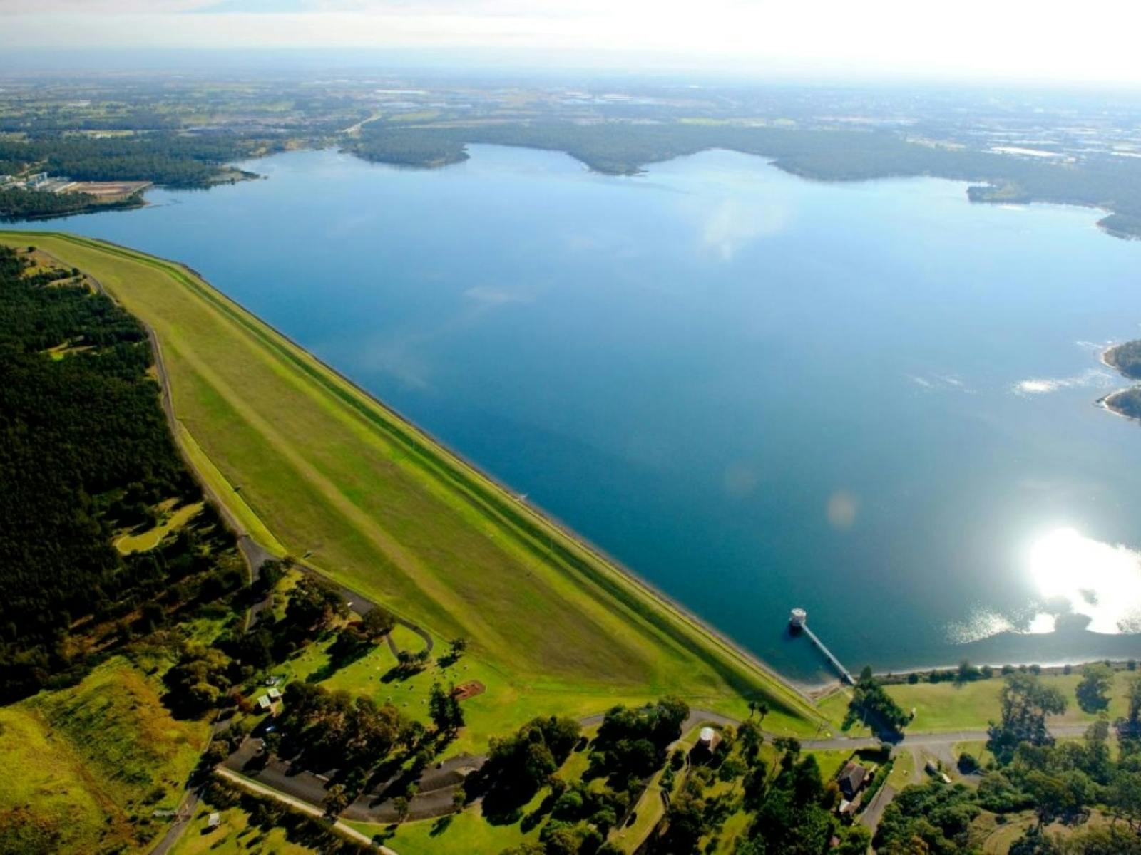 Prospect Reservoir dam wall