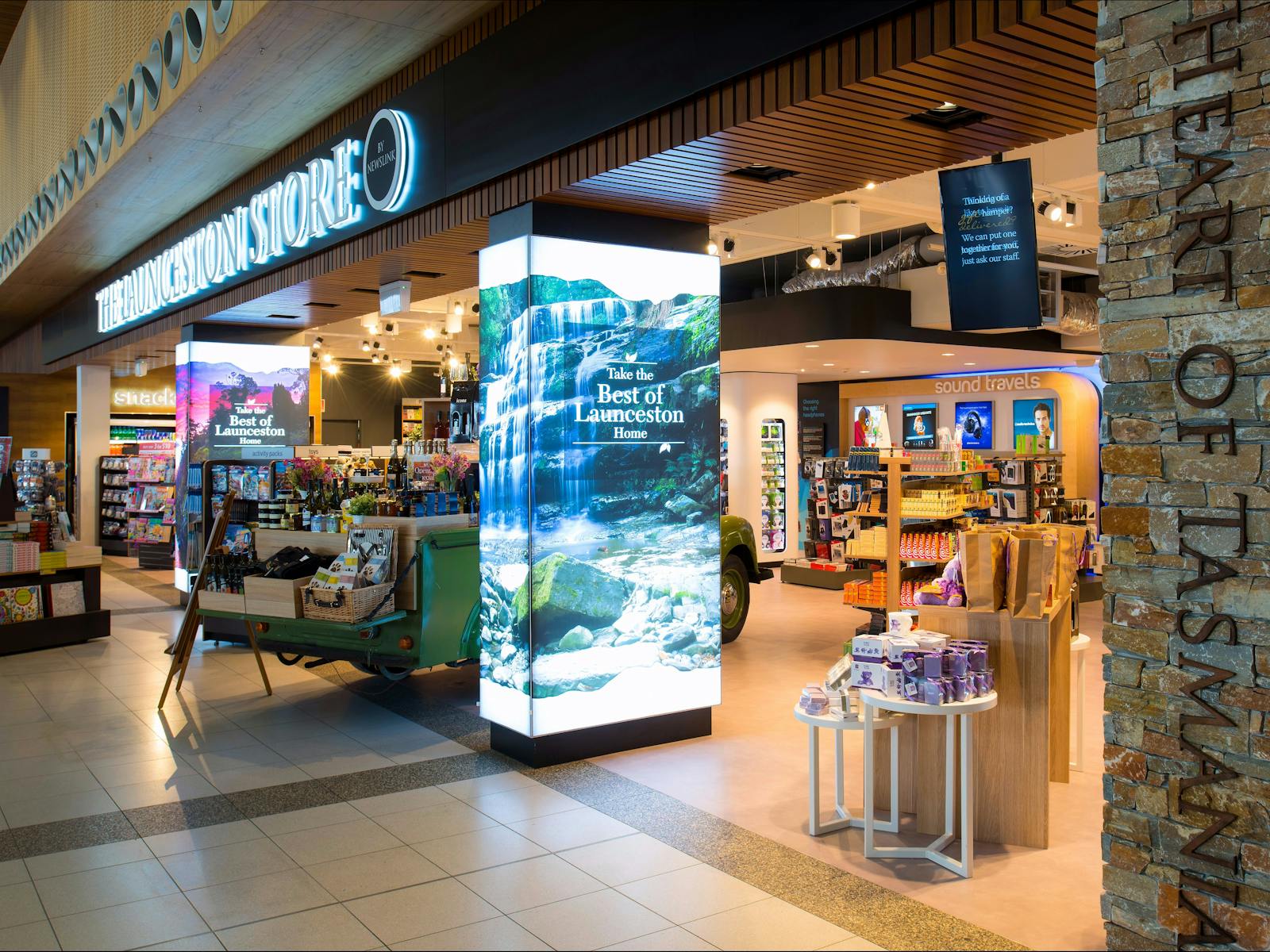 The Launceston Store with a strong focus on local gifts and Tasmanian wines, whiskies and cheeses