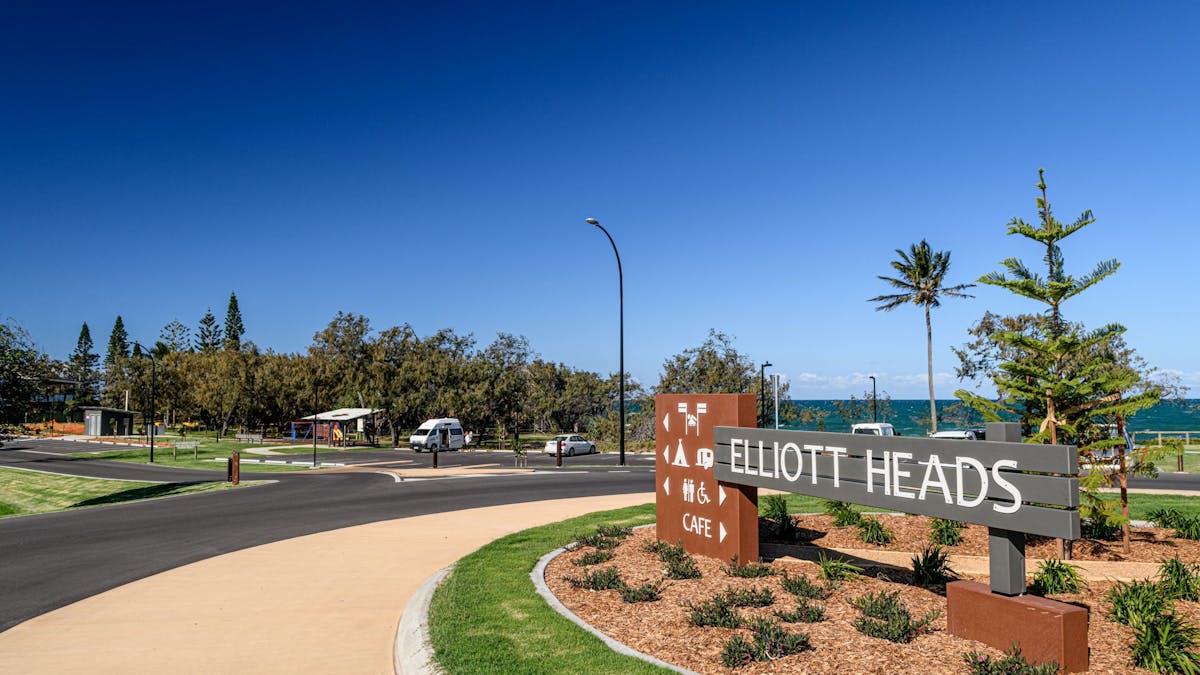 Elliott Heads recent streetscape project.