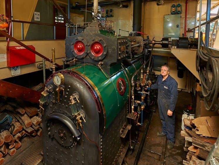 Engineer and steam engine
