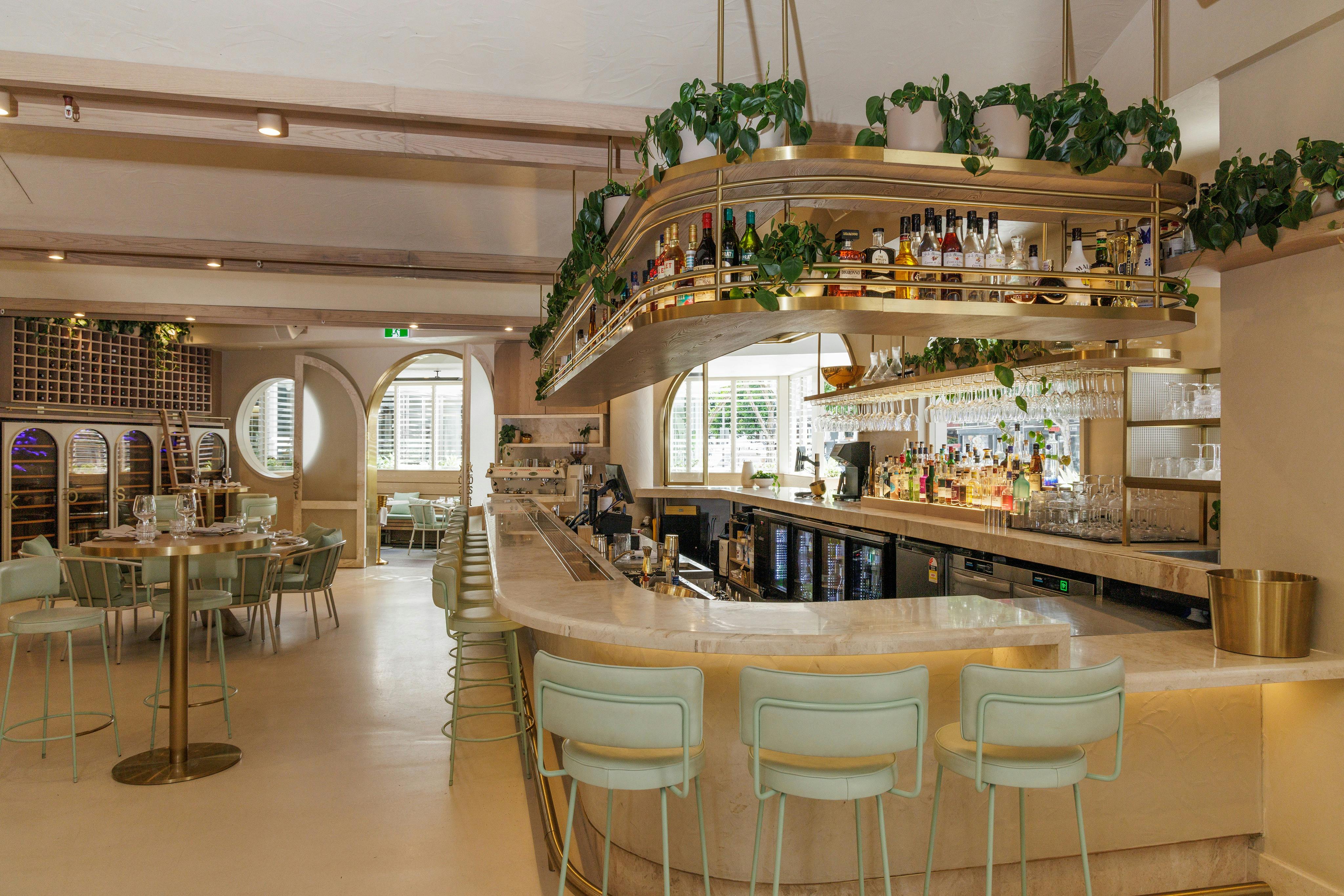 Bar seating for cocktails & snacks