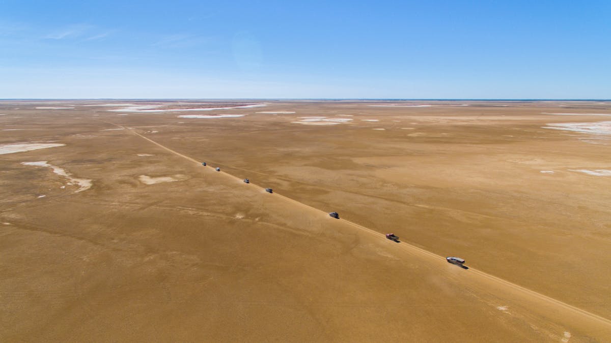 4 wheel drive Convoy on Salt Pans