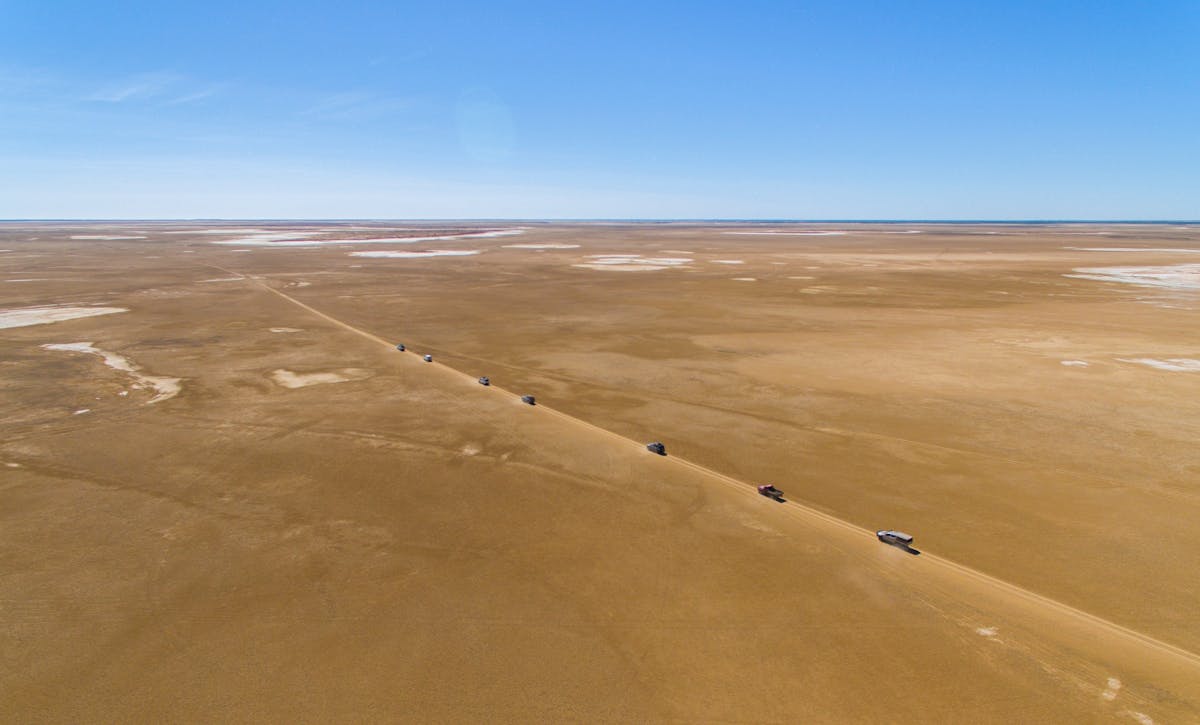 4 wheel drive Convoy on Salt Pans