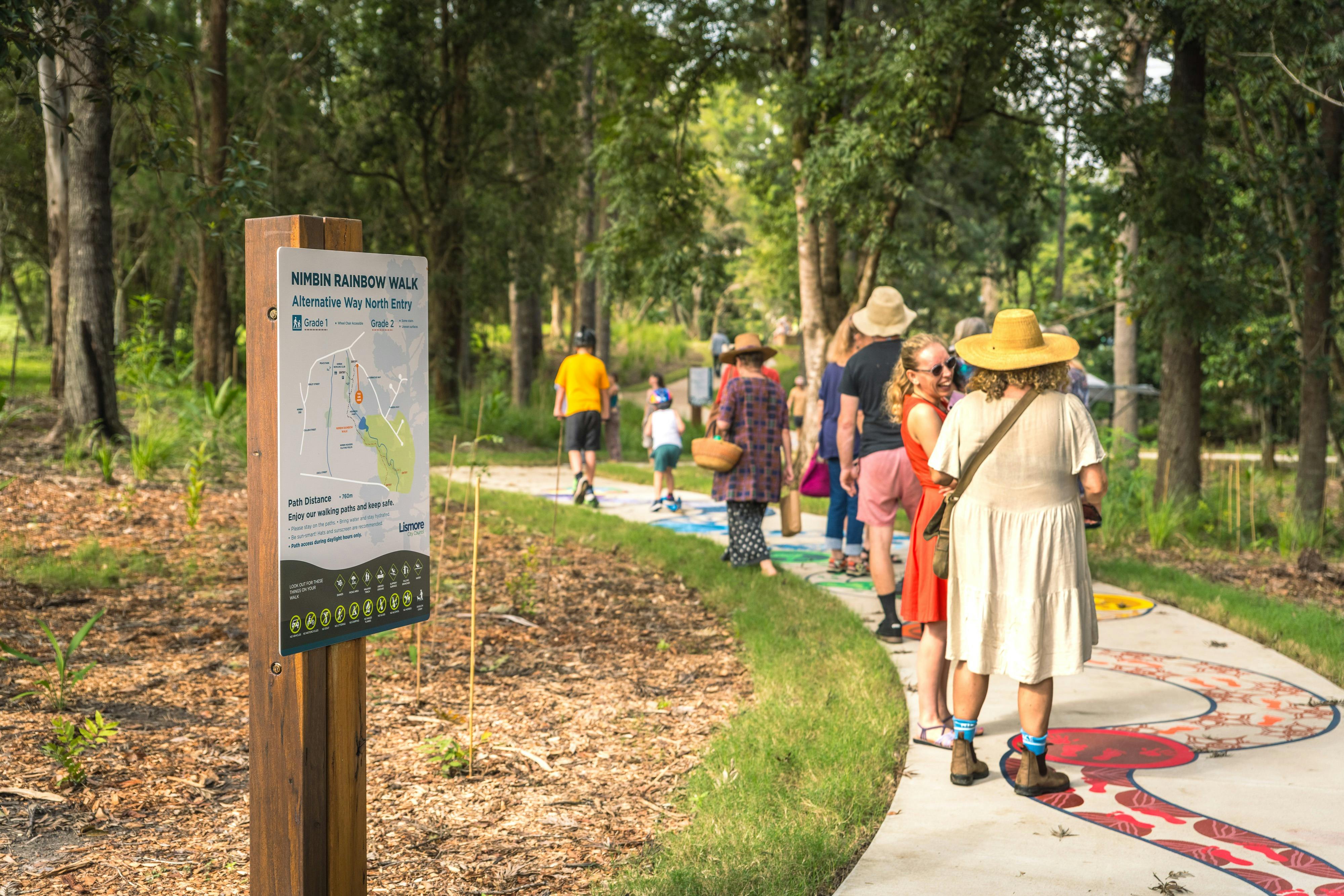 Enjoying the walk through native forest