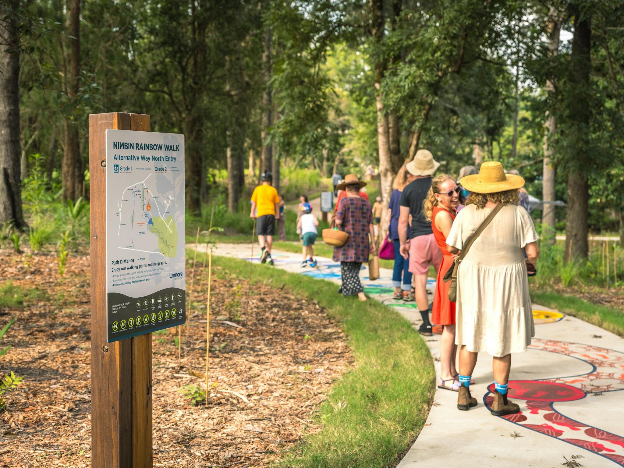 Enjoying the walk through native forest