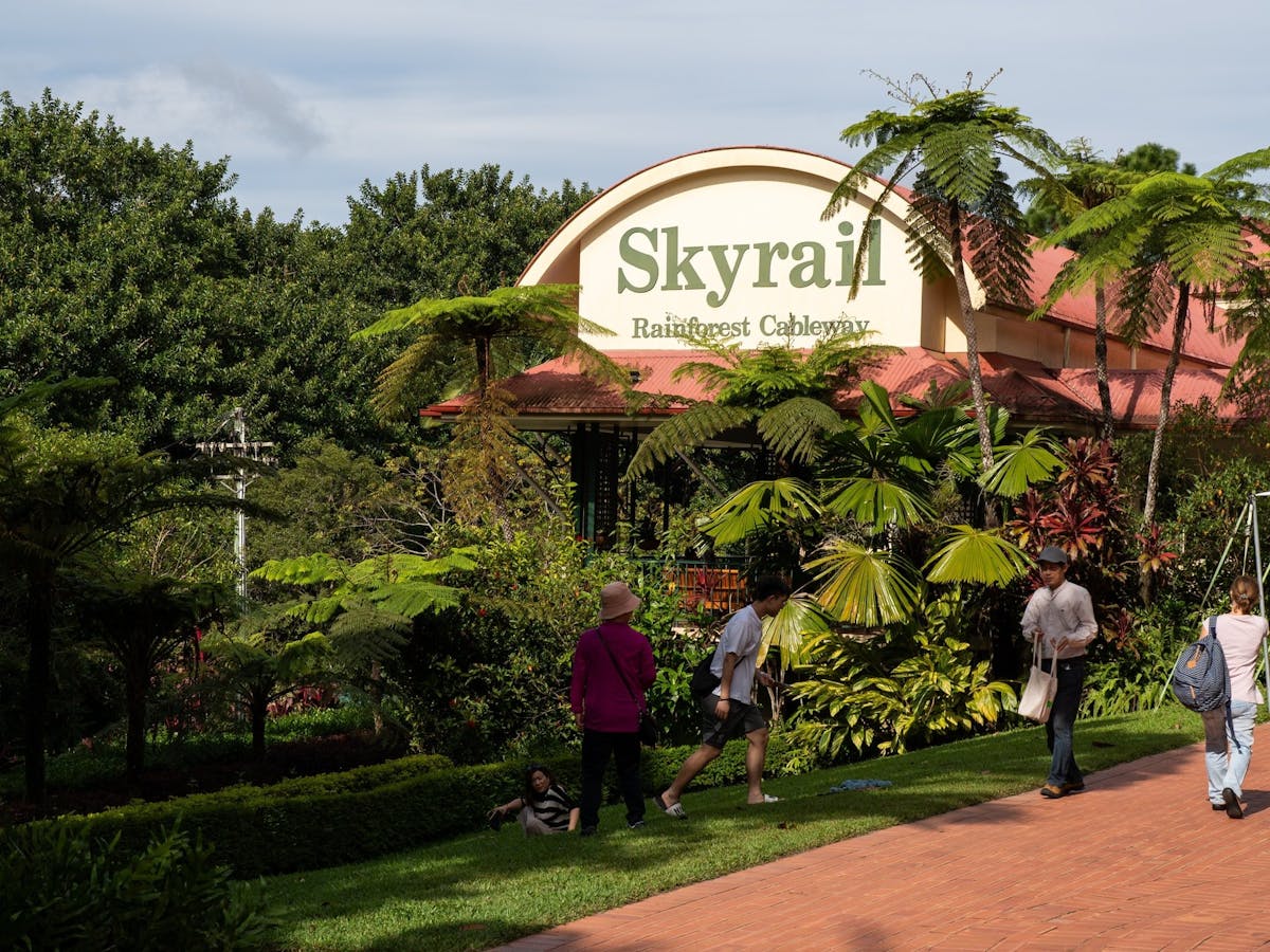 Outside the Skyrail Rainforest Cableway in Kuranda, Tropical North Queensland.
