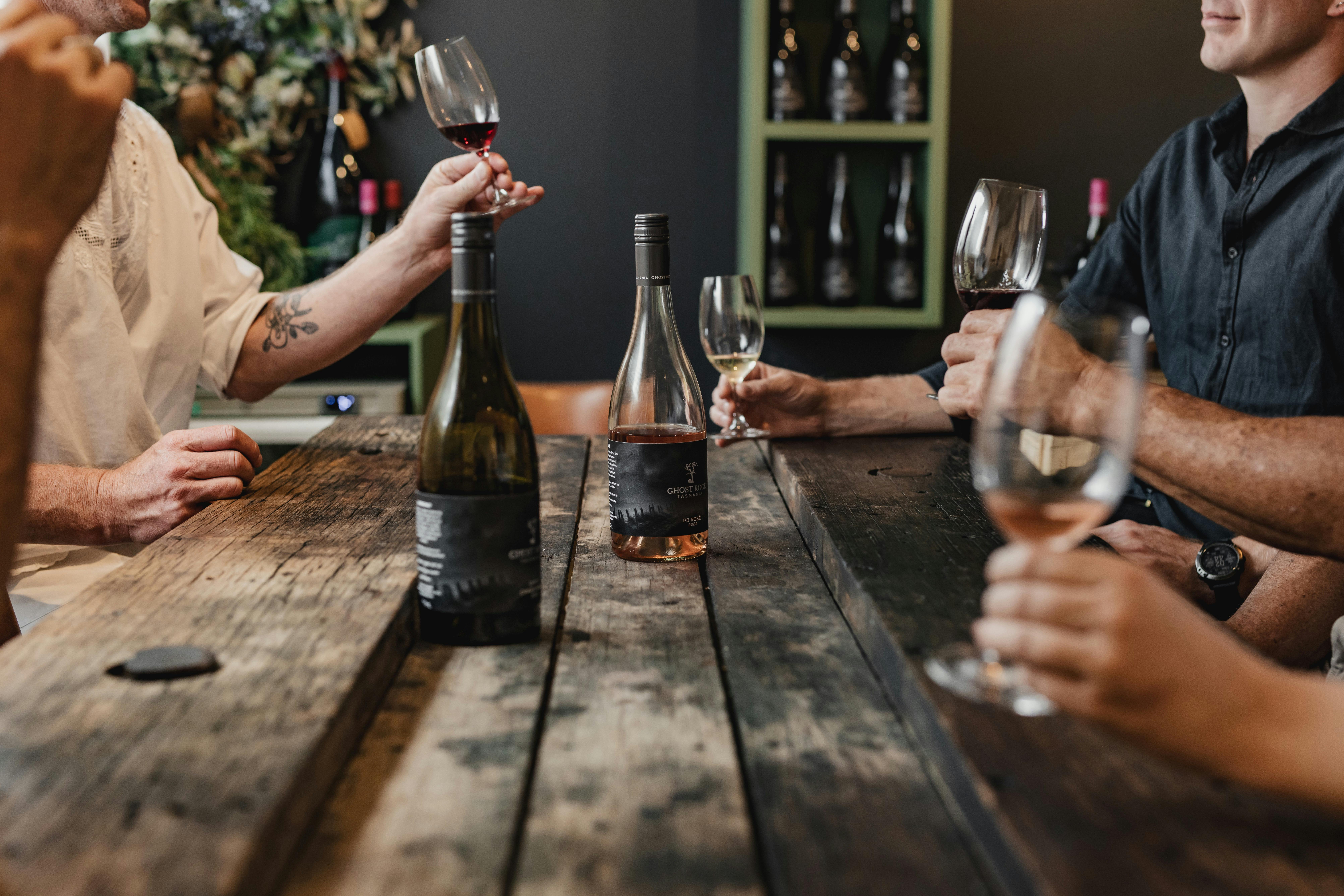 Group tasting in the Cellar Door