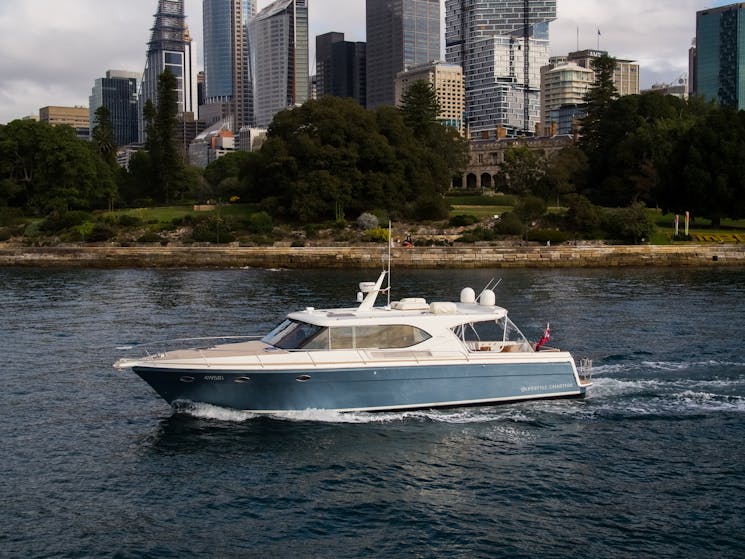 Lifestyle Charter's charter yacht Felix cruises on Sydney Harbour