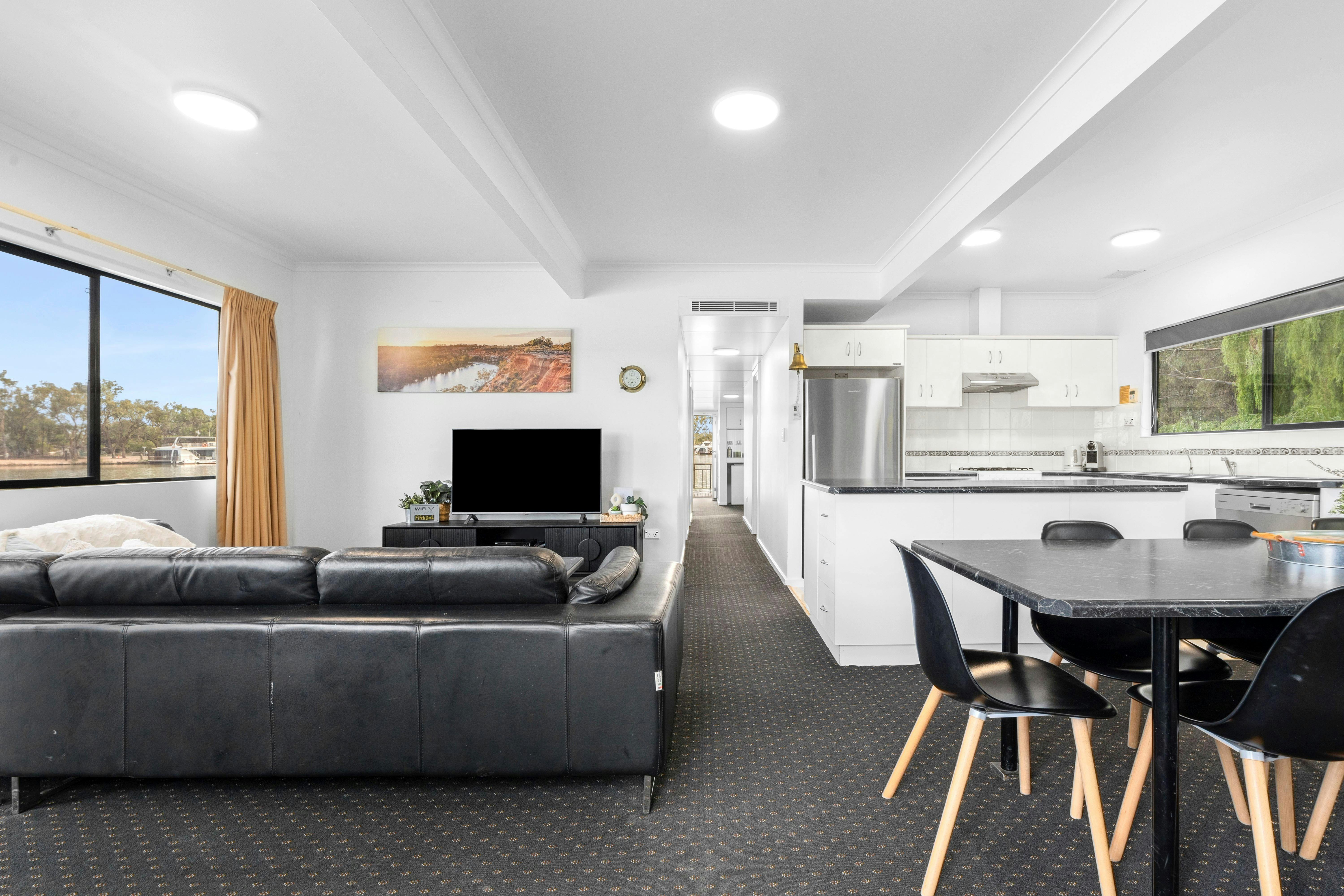 Fifth Dimension living room & kitchen