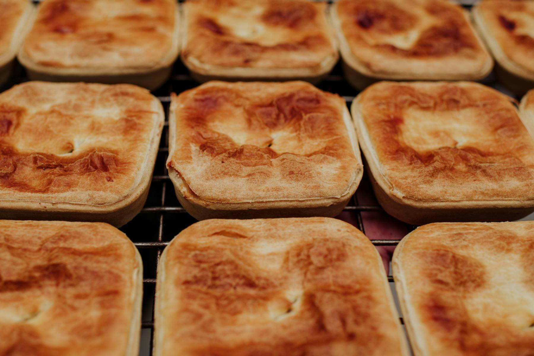 Delicious pies with a variety of flavours.