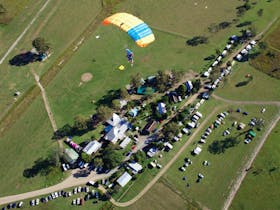 Canopy  - Parachute flying above Skydive Ramblers Toogoolawah Drop Zone