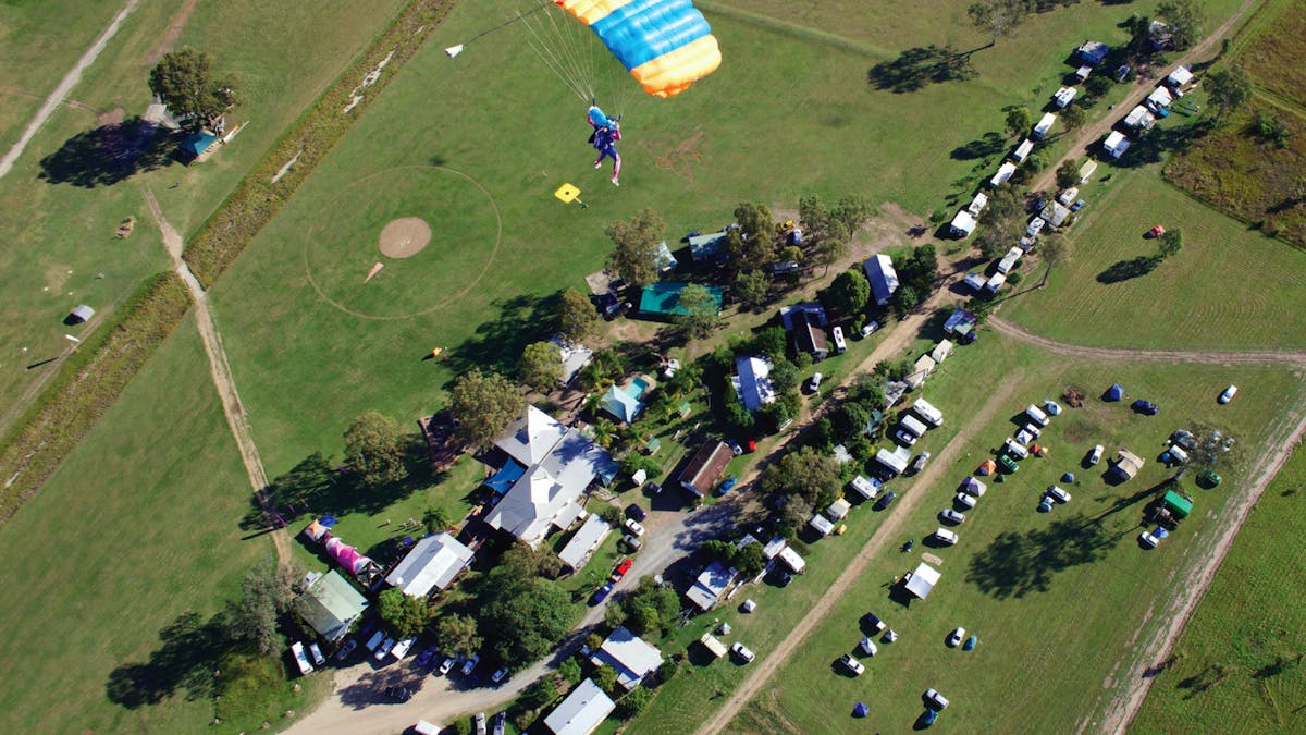 Canopy  - Parachute flying above Skydive Ramblers Toogoolawah Drop Zone