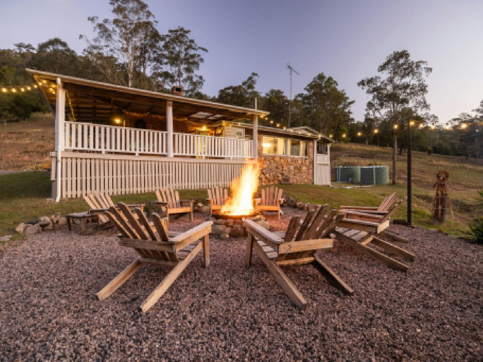 Cottage with firepit area Cottage with firepit area