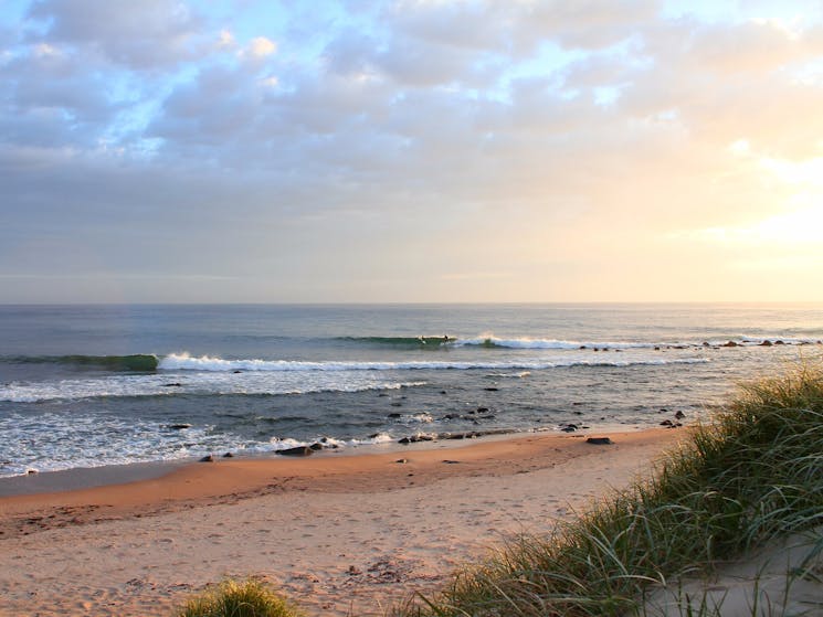 The waves at Angourie Point can hold the same shape from two to eight feet.