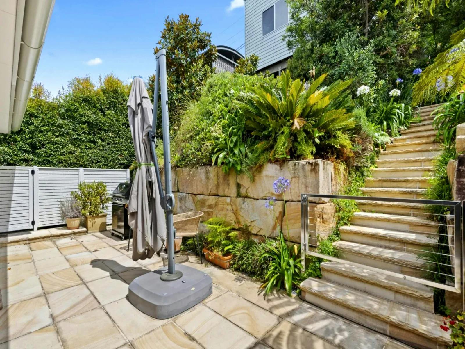 A charming garden outdoors