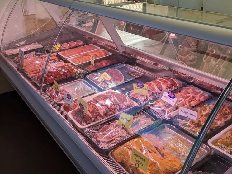 Butchery meat fridge stock