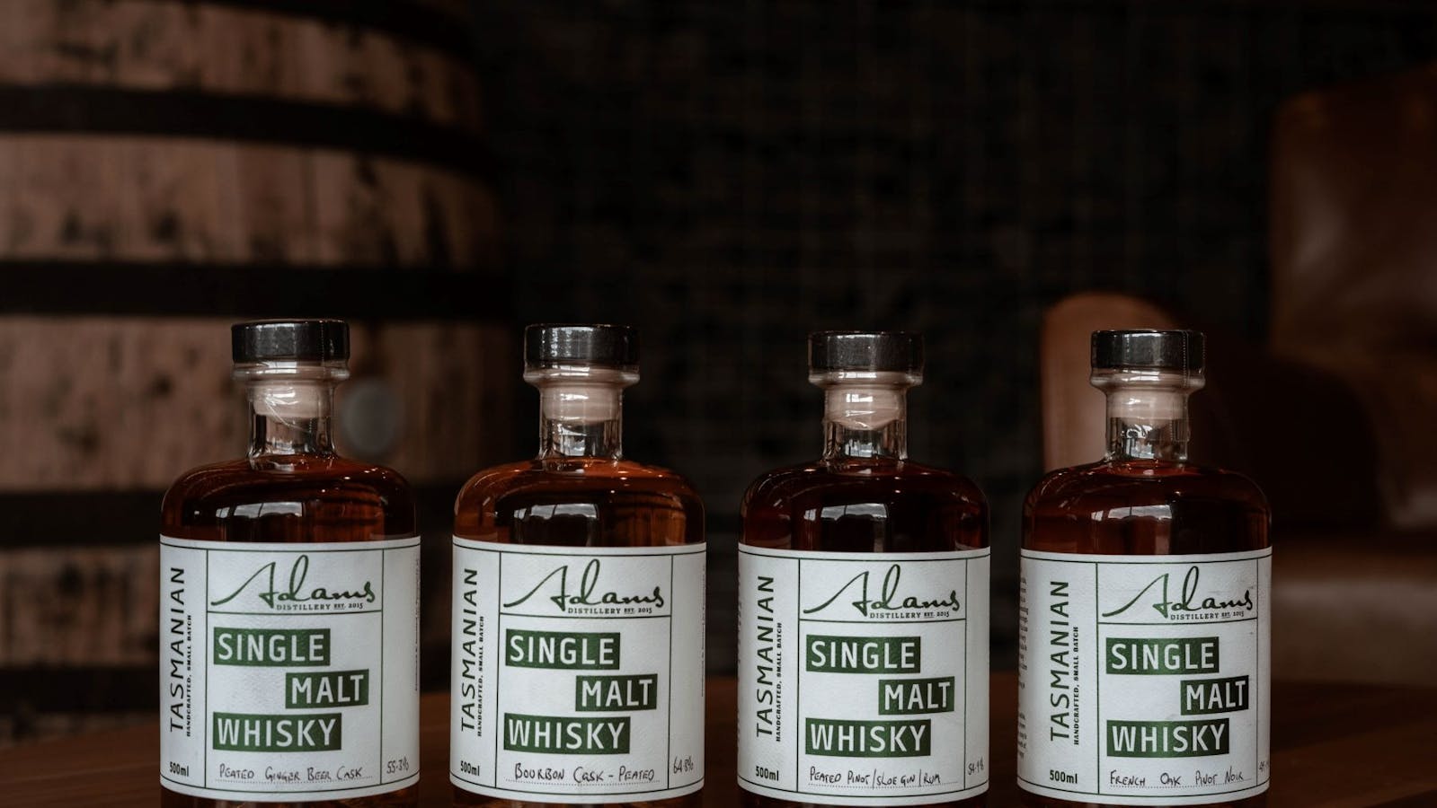 Cellar door exclusive whisky bottles