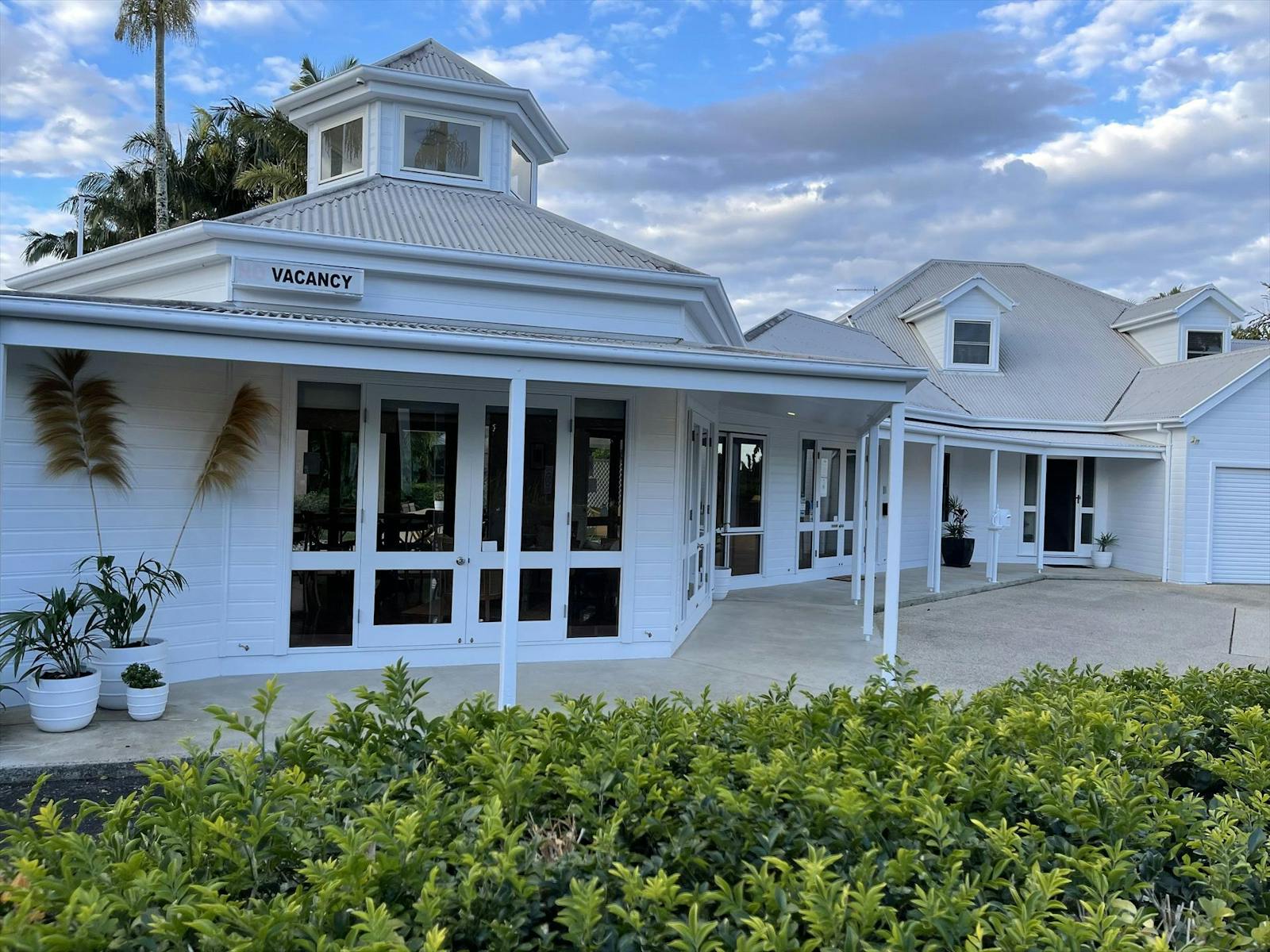 Front view of the building