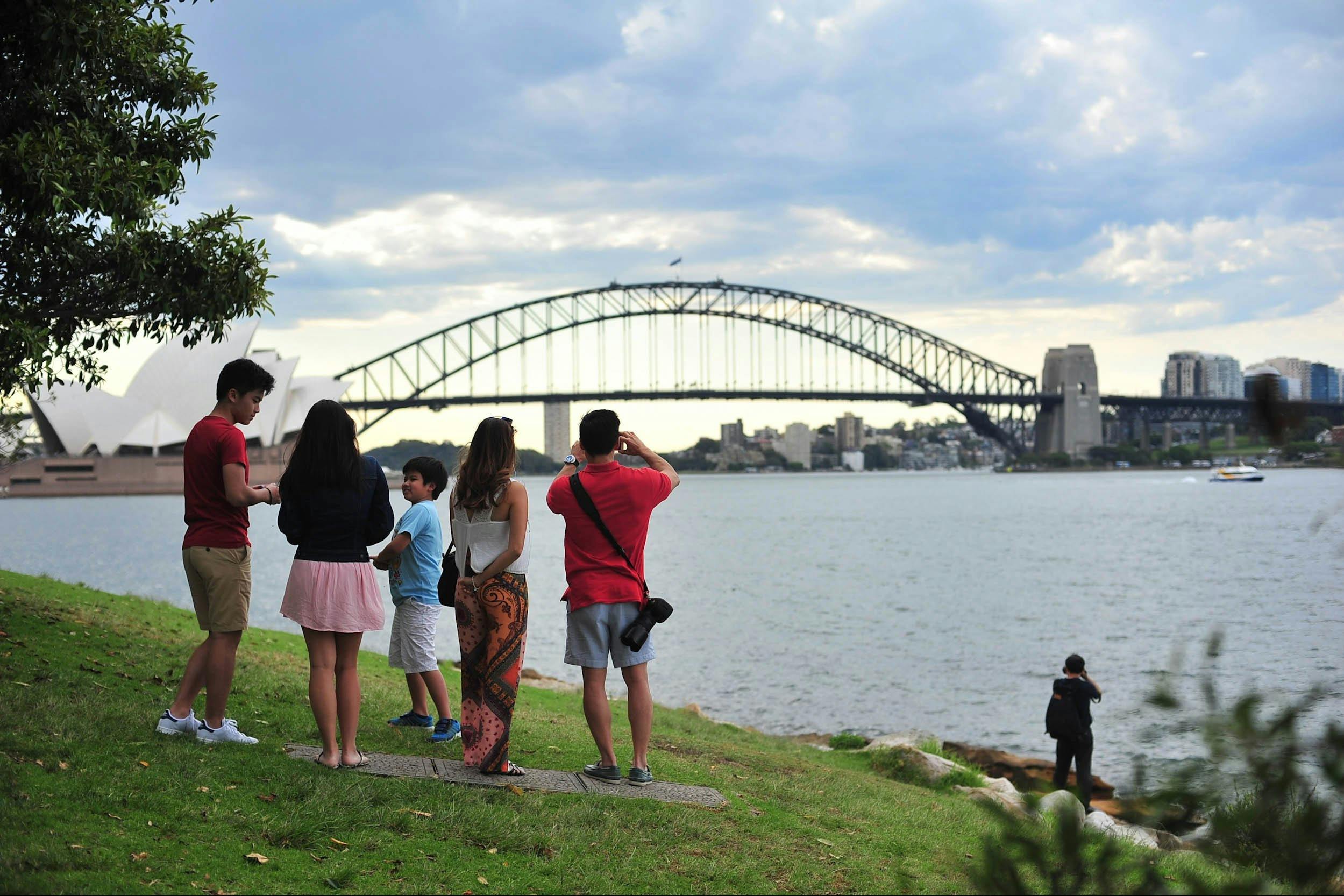 Sydney Harbour and bridge from Lady Macquarie's Chair