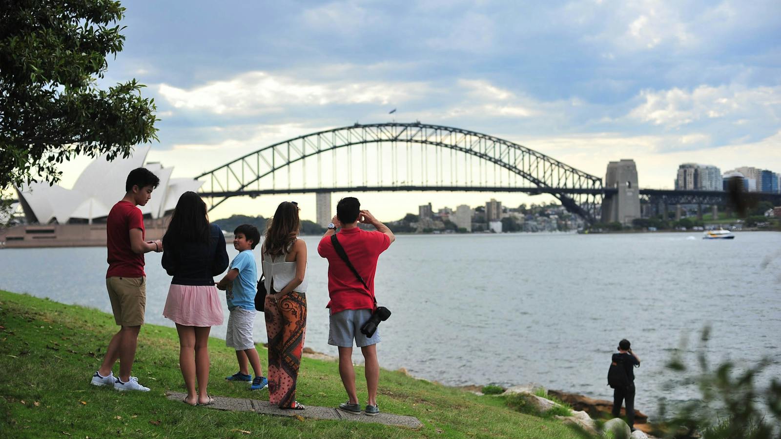 Sydney Harbour and bridge from Lady Macquarie's Chair