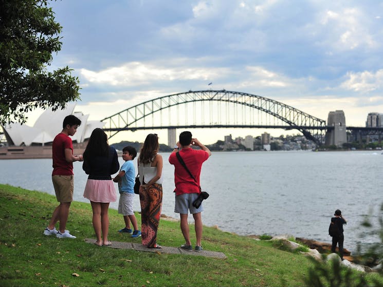 Sydney Harbour and bridge from Lady Macquarie's Chair