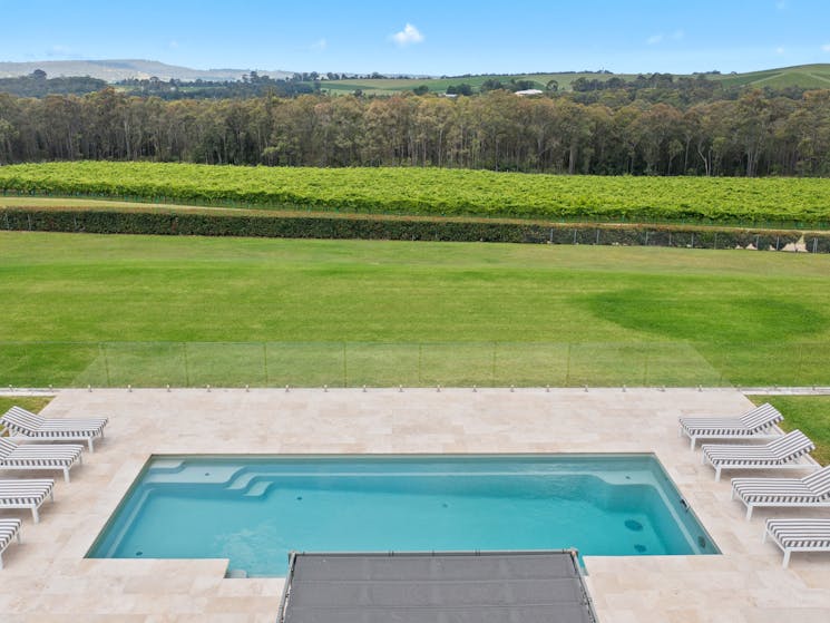 Pool and vineyard views - Degen Estate