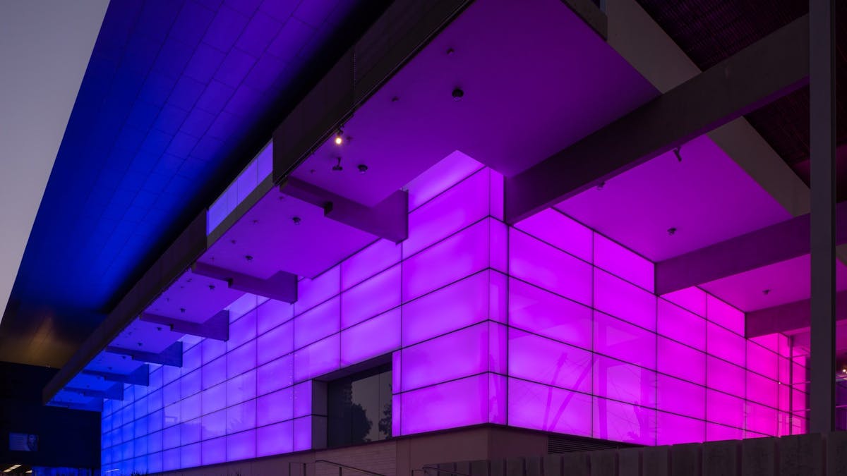 James Turrell's Night Life 2018. Commissioned to mark the 10th anniversary of the opening of GOMA