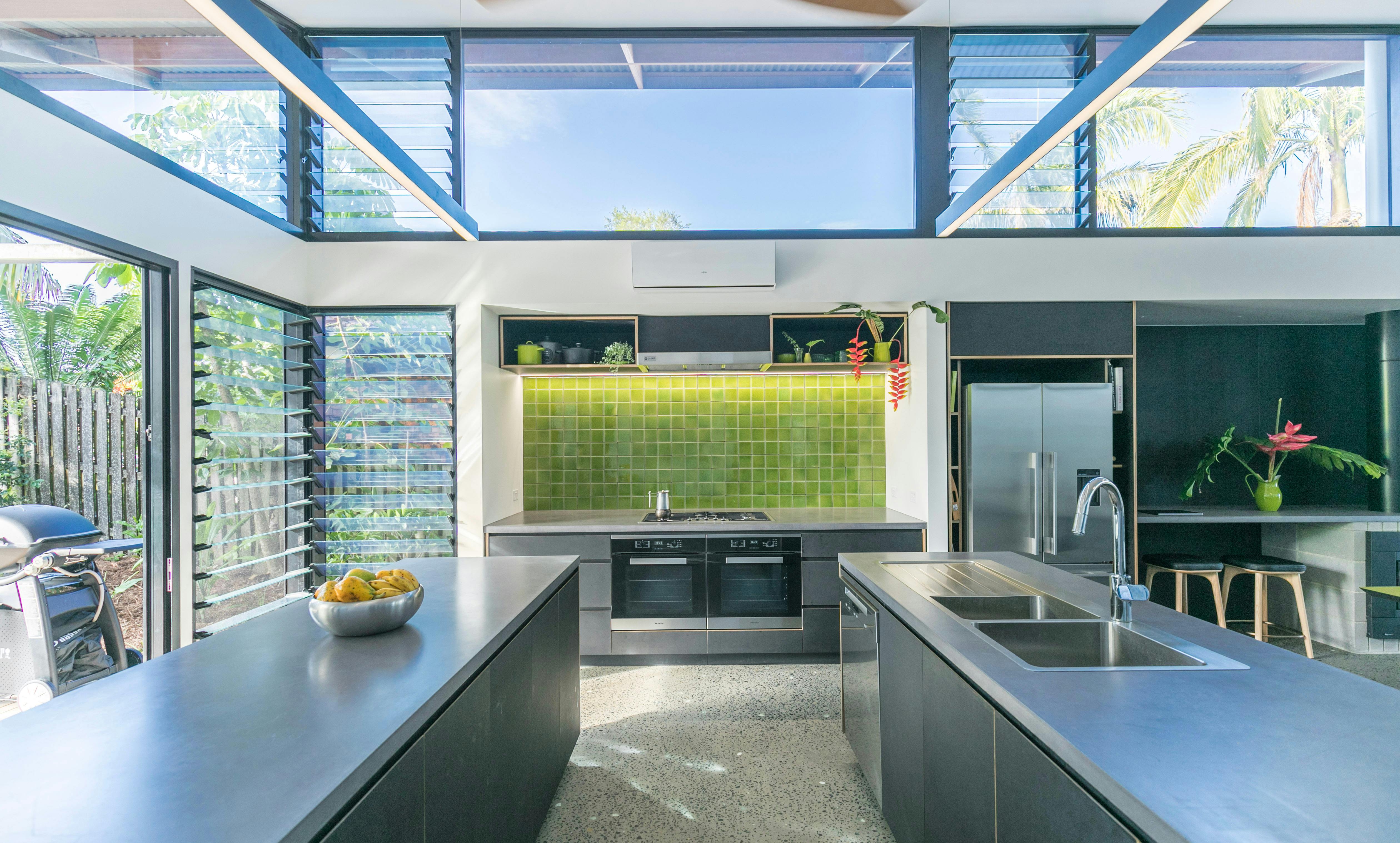 the well equipped kitchen