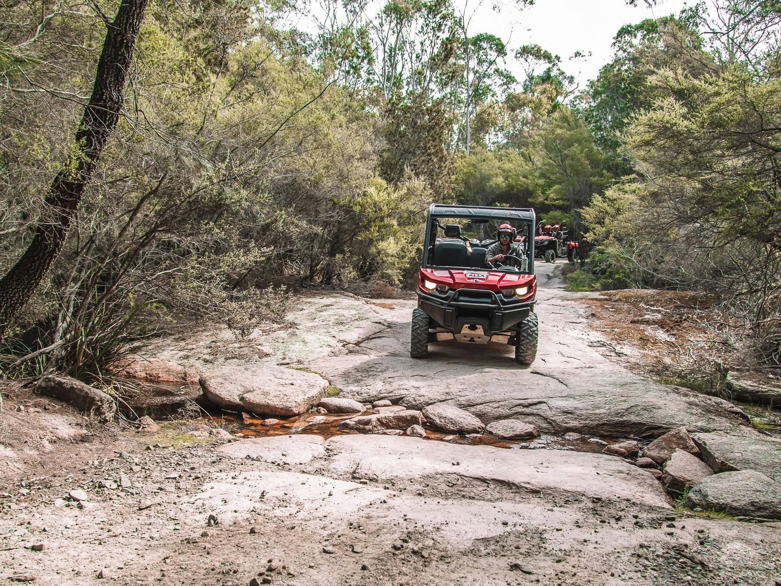 ATV Tour Creek crossing  Freycinet Tasmania