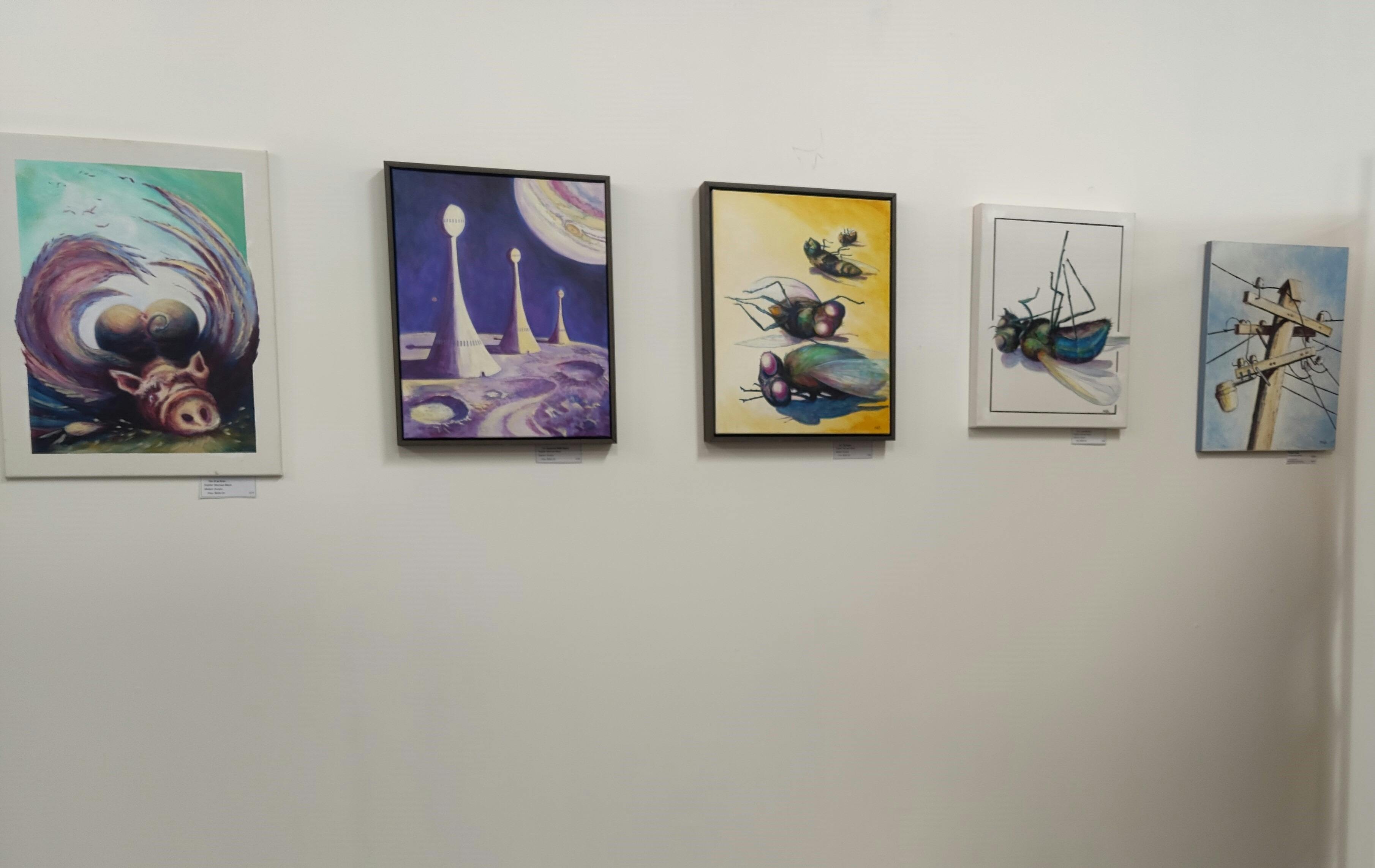 Art works on the wall