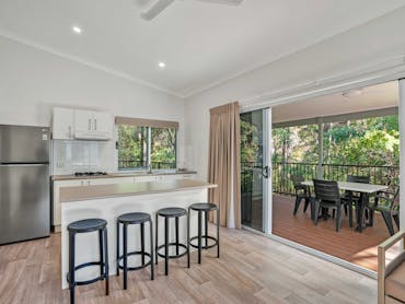 Private, self-contained. 1 x queen bed,  2 x single beds. 2 trundles avaiable for kids.