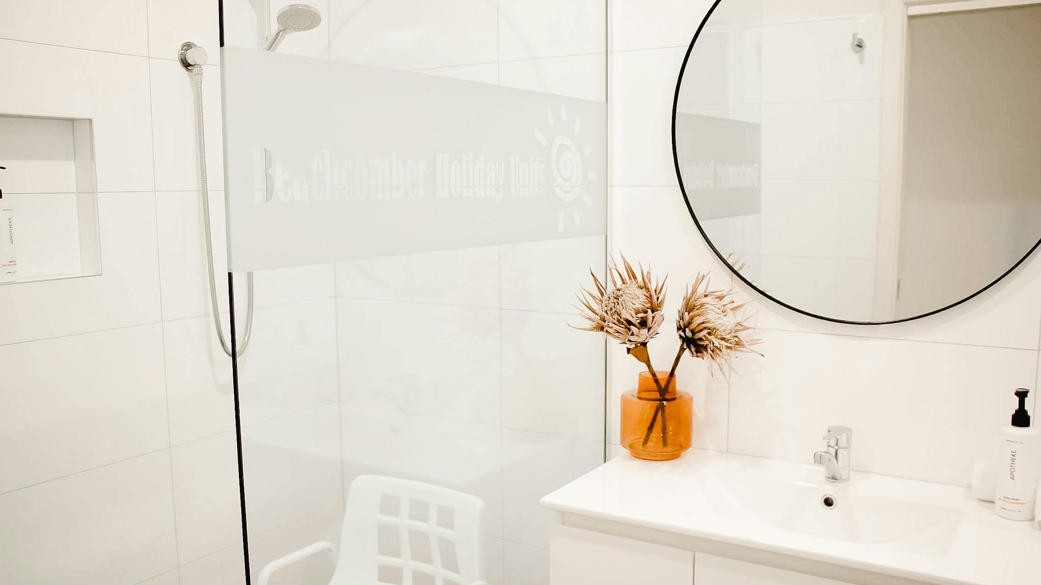 Bathroom with walk in shower