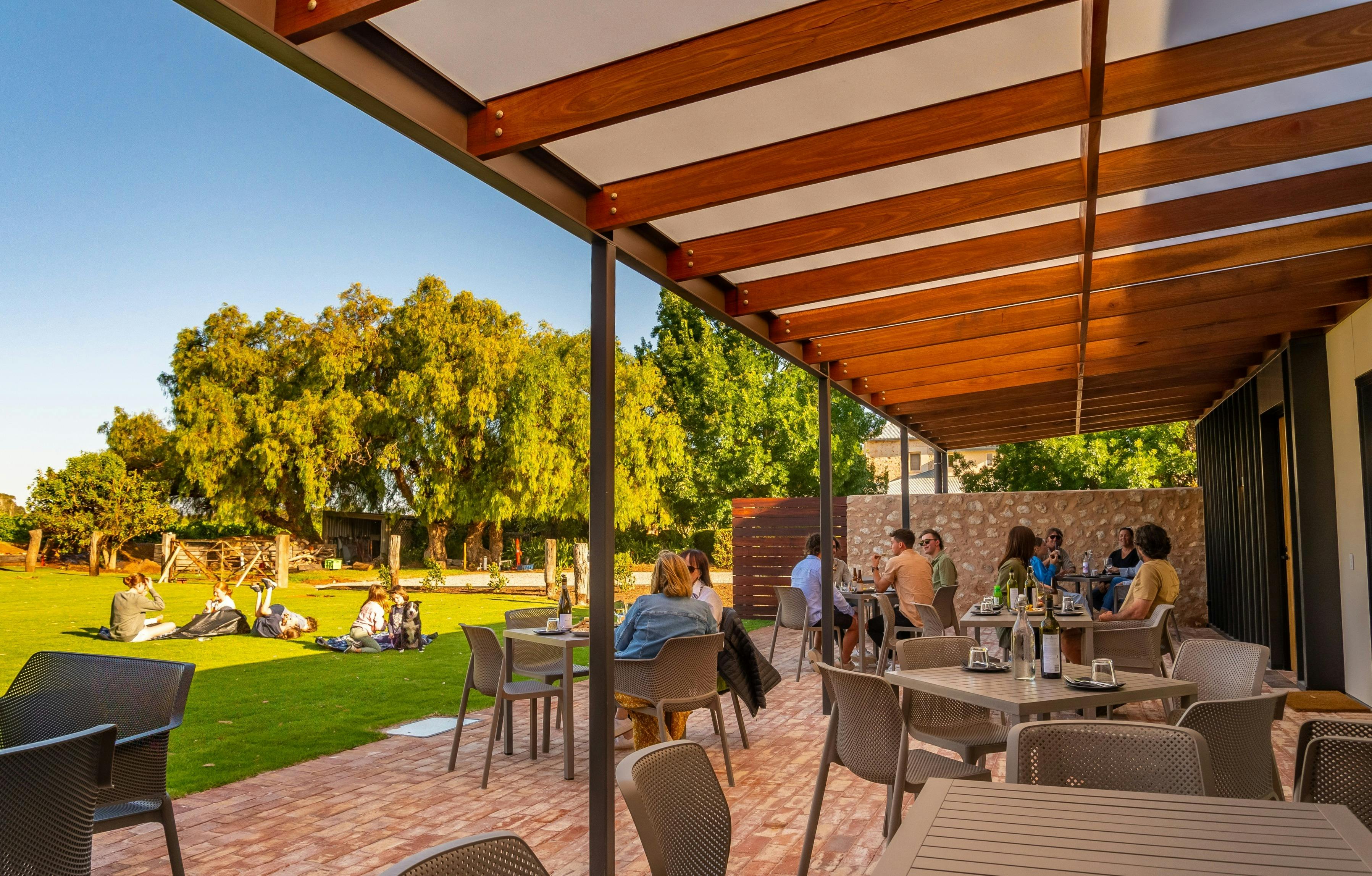 Bremerton Wines Cellar Door back verandah alfresco dining