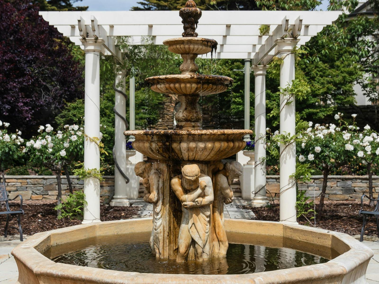 The fountain at Corryton Park