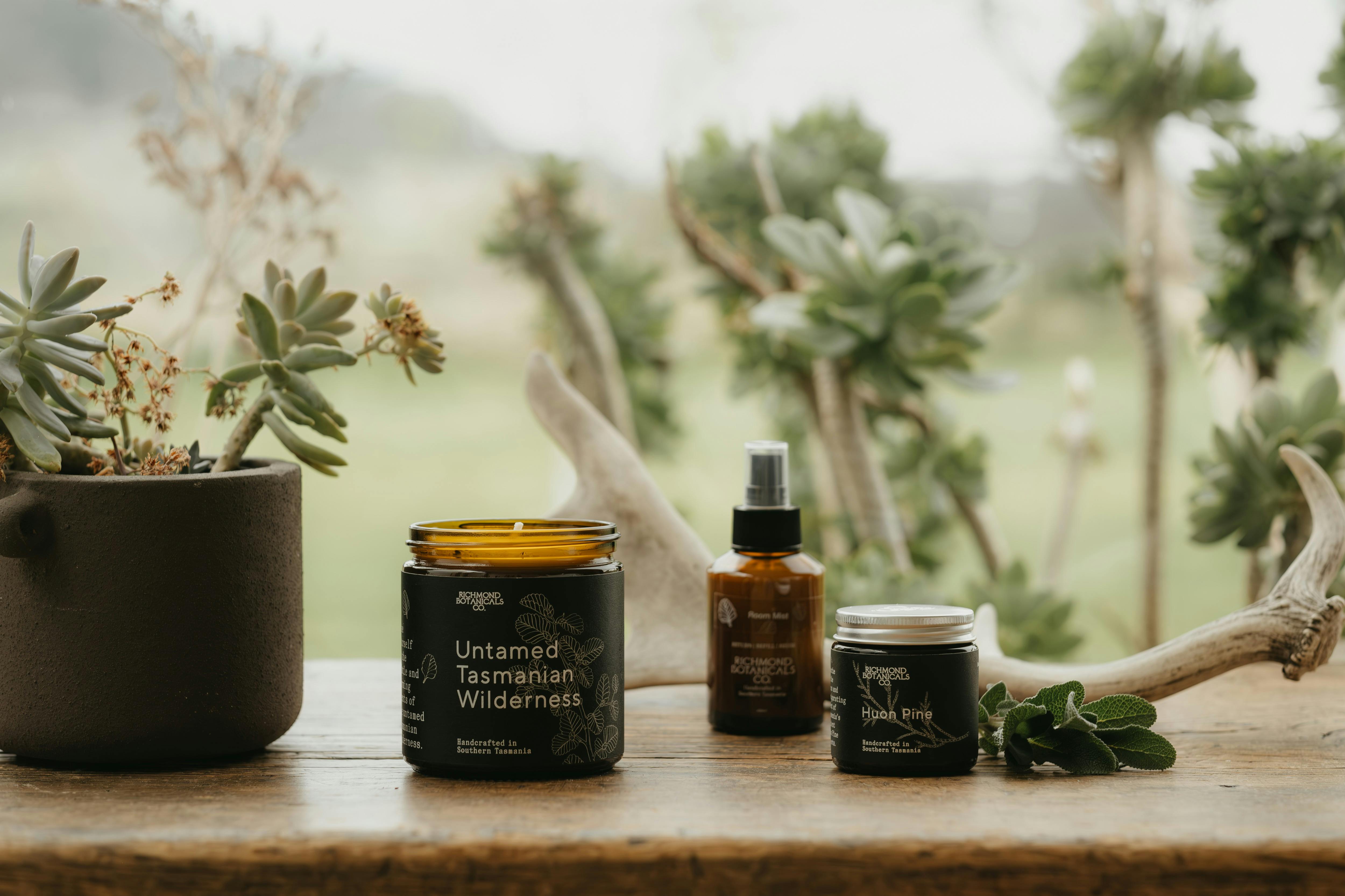 Selection of candles and room spray