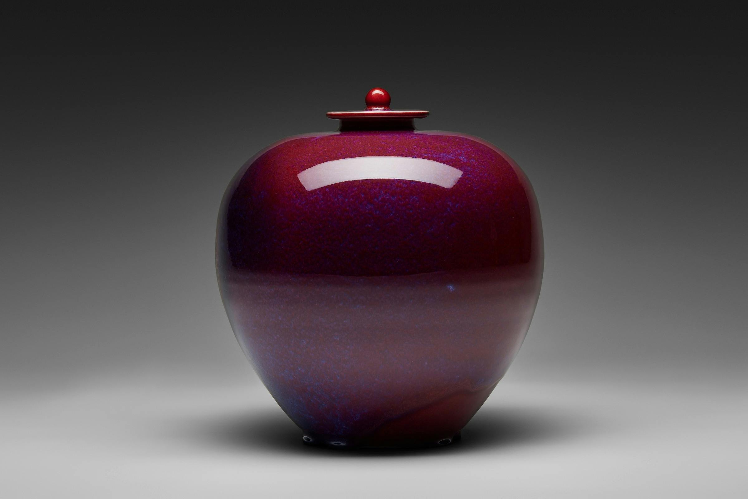 Ian Beniston - Peach Bloom Lidded Vessel