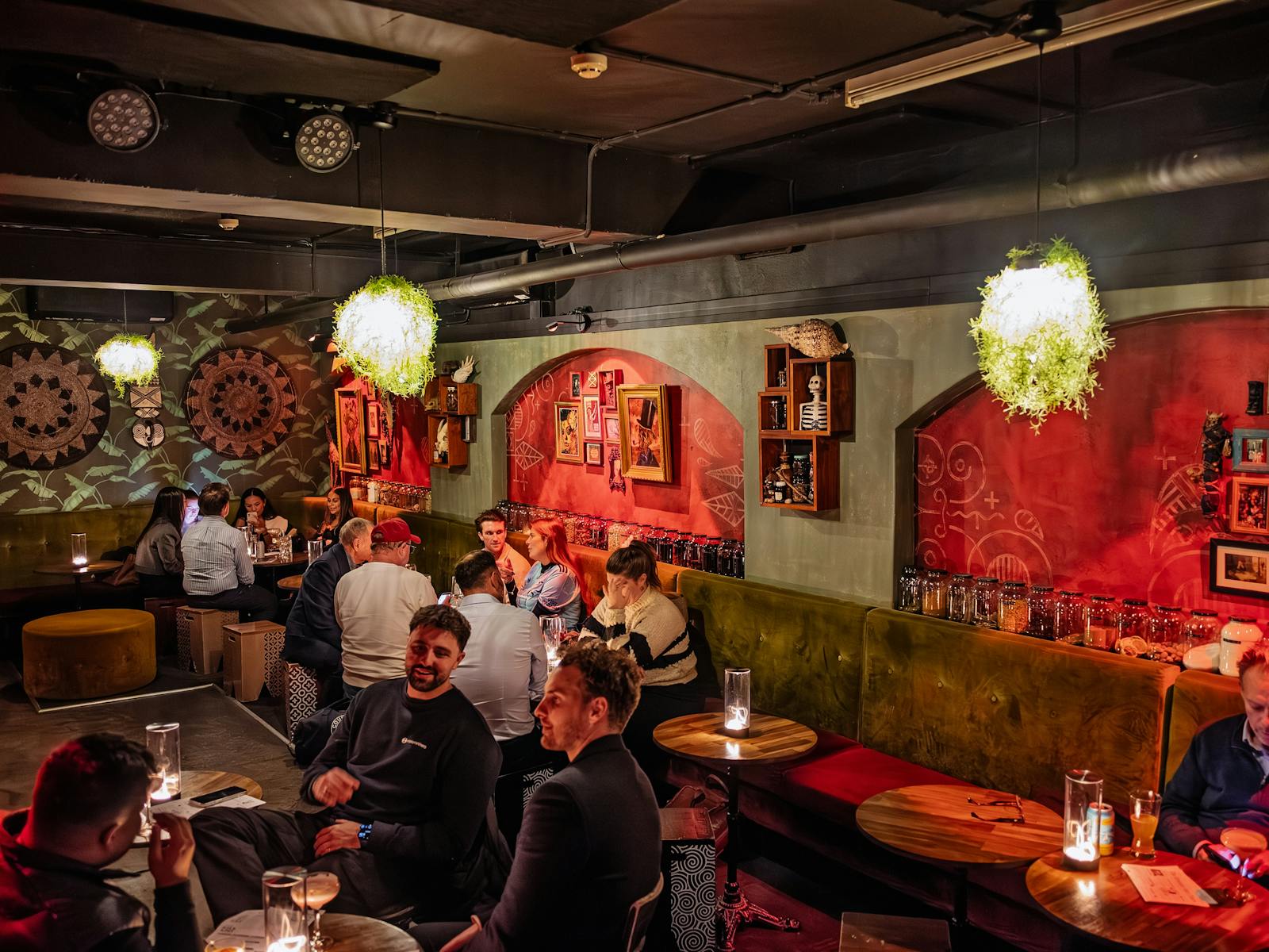 Inside the cocktail and lounge bar, customers enjoying themselves