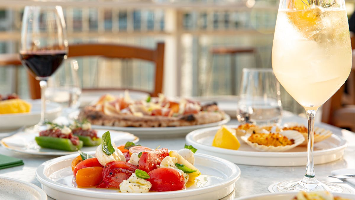 Table spread with river view