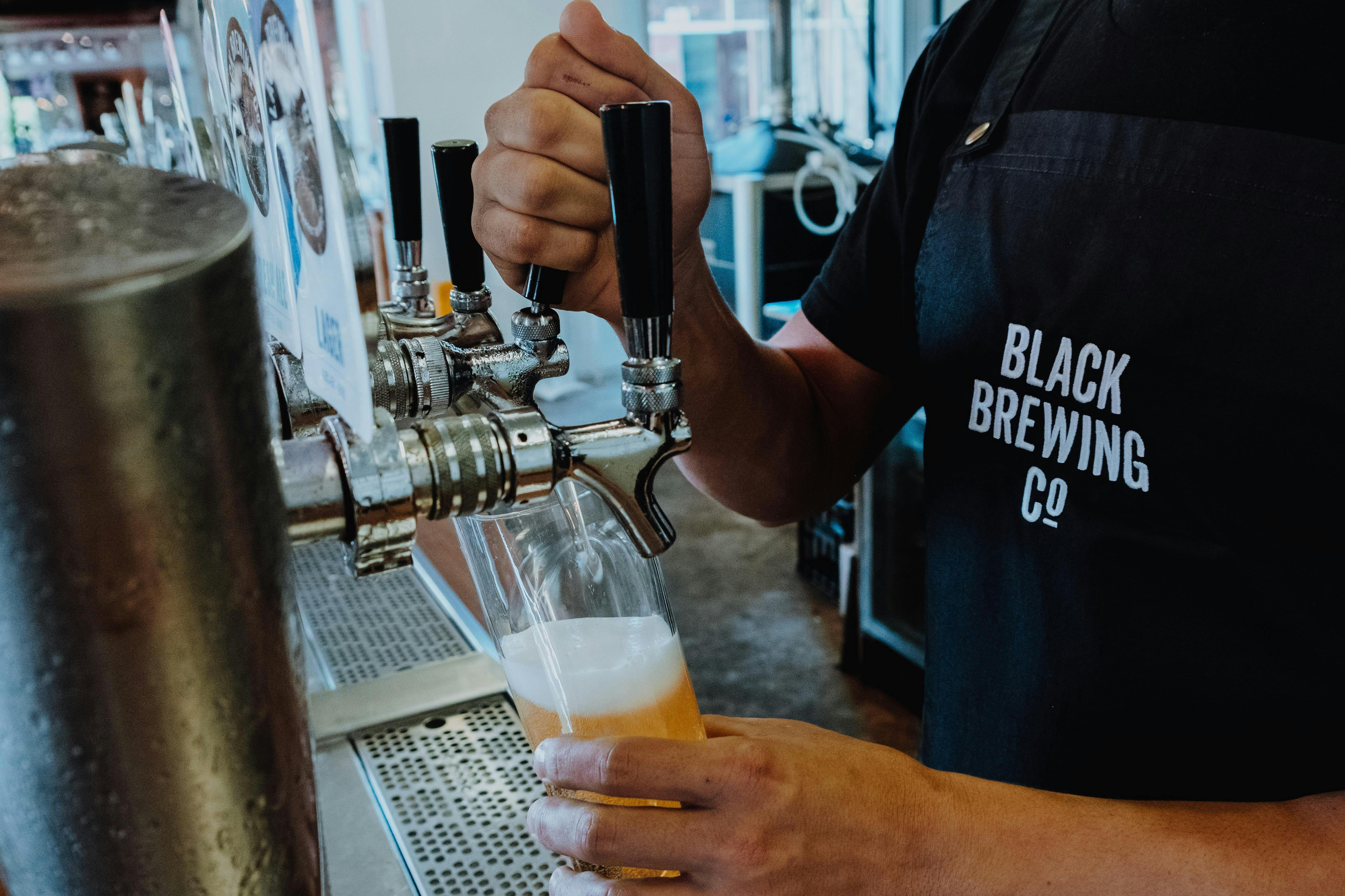 Pouring award winning beers