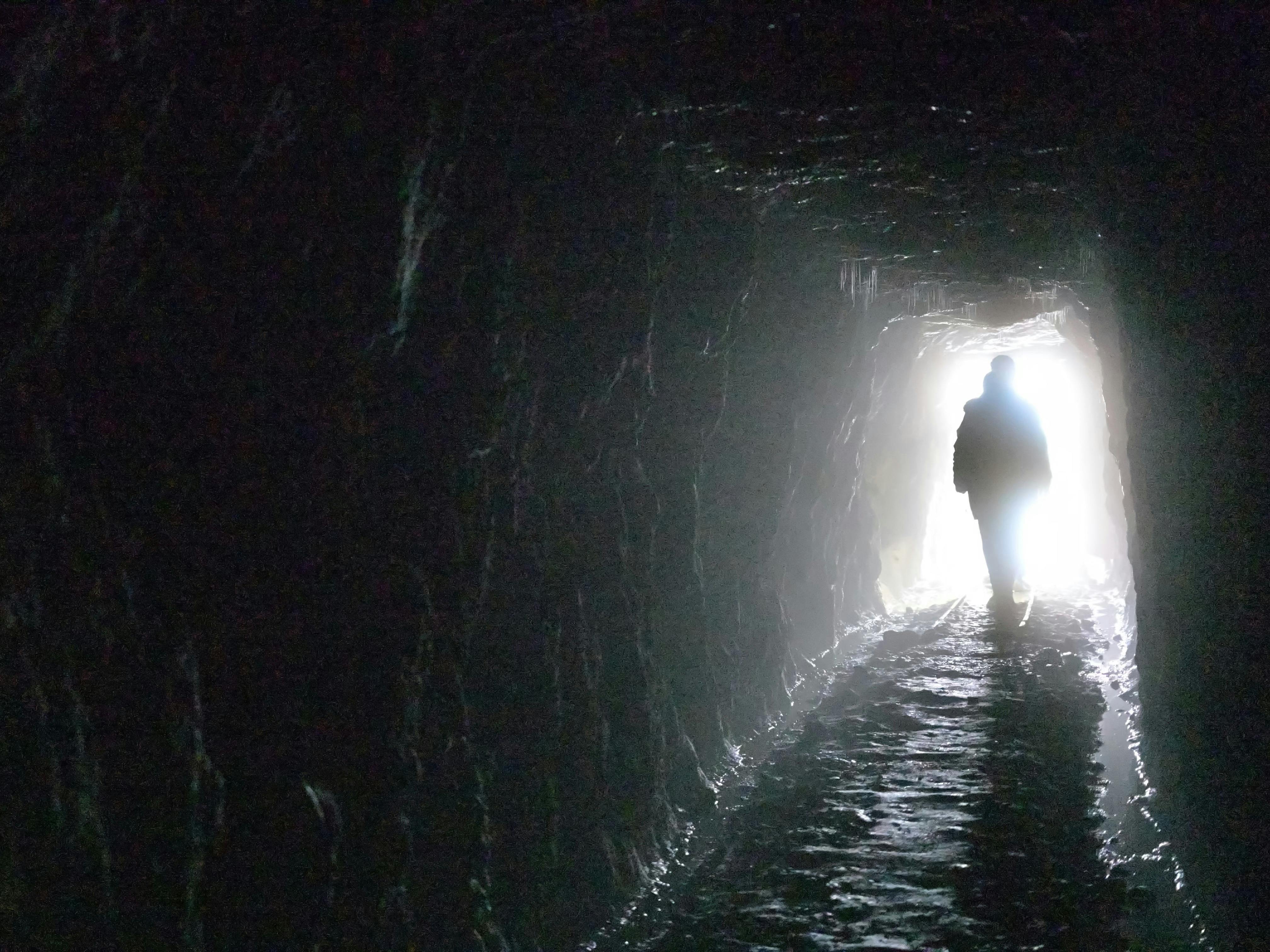 Summit to shaft: winter underground image