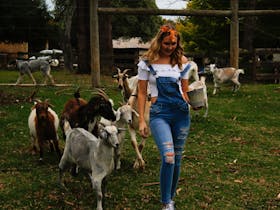 Woman on Echo Farm Mount Gambier Tour