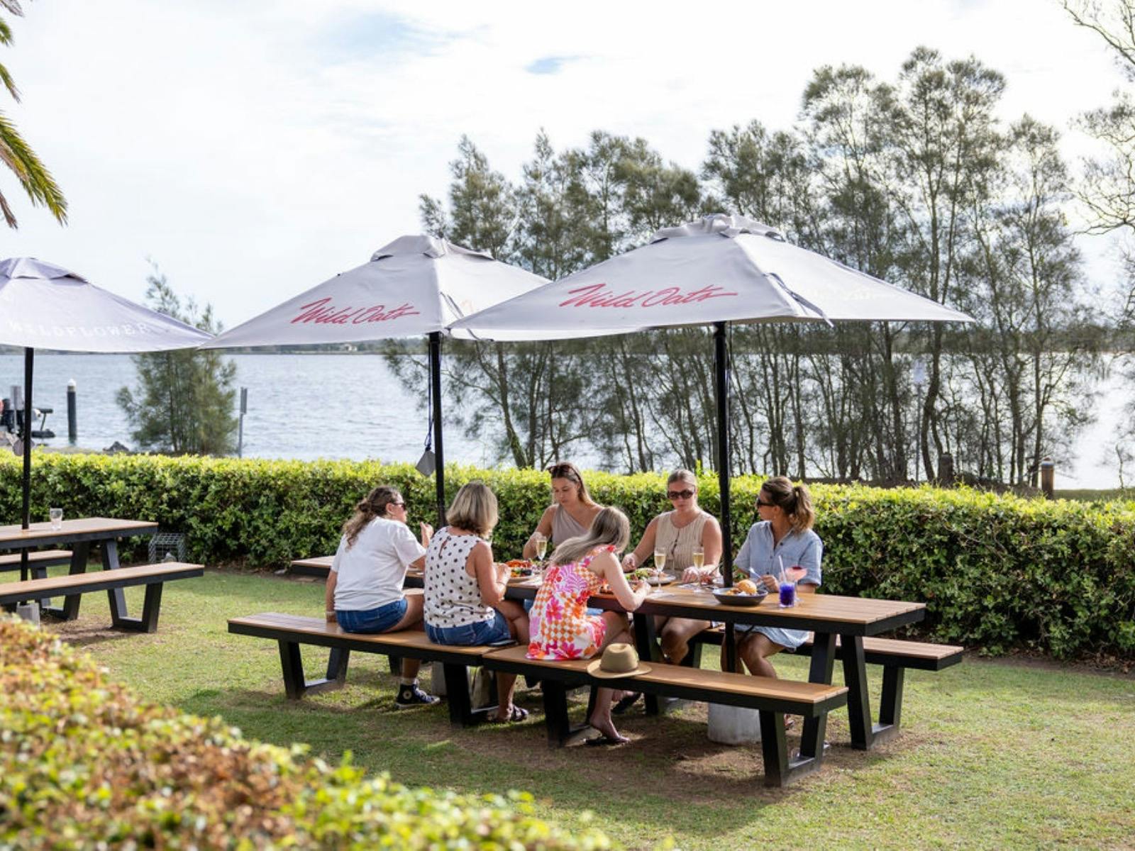 ladies lunch with river views